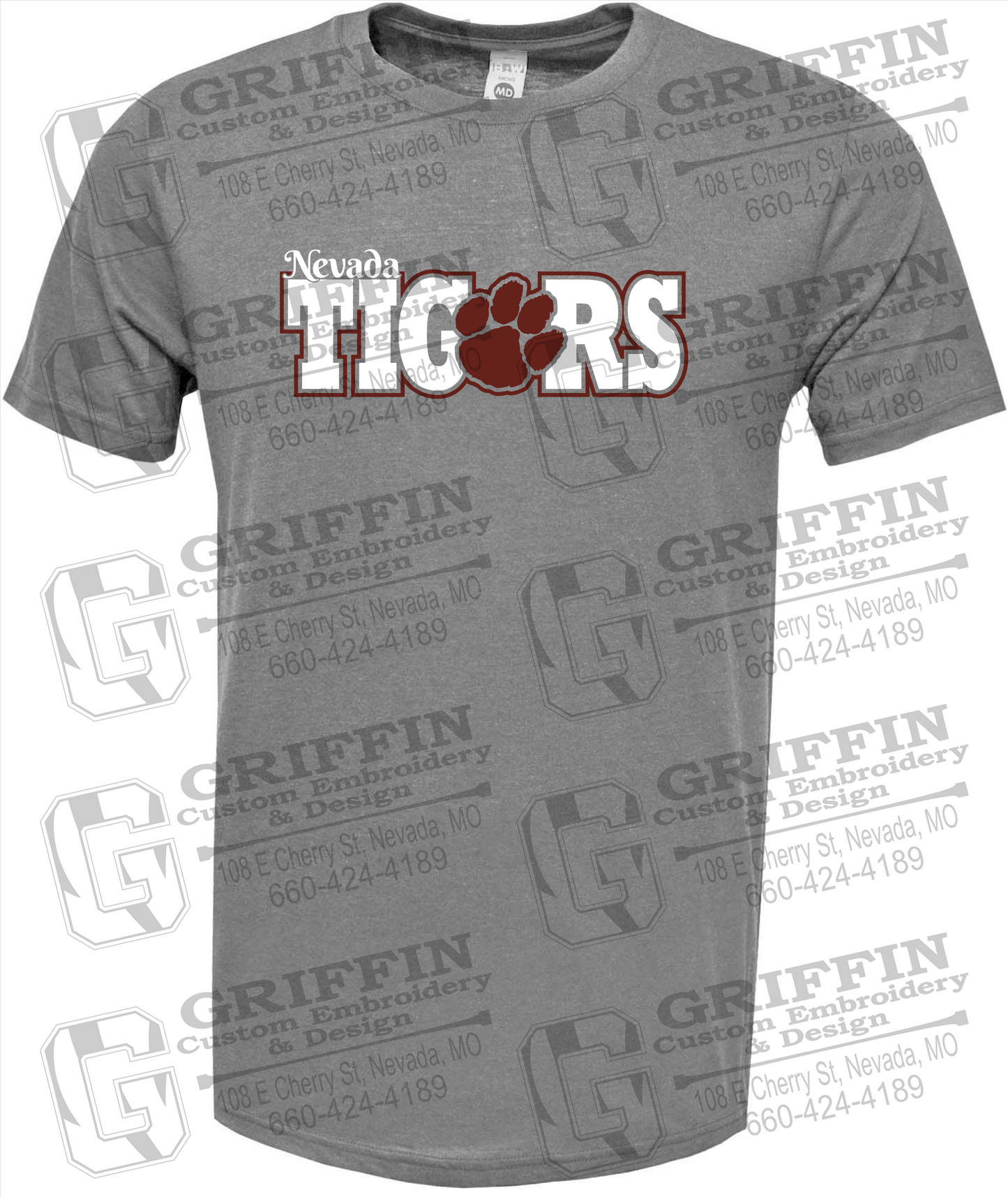 Soft-Tek Short Sleeve T-Shirt - Nevada Tigers 23-D
