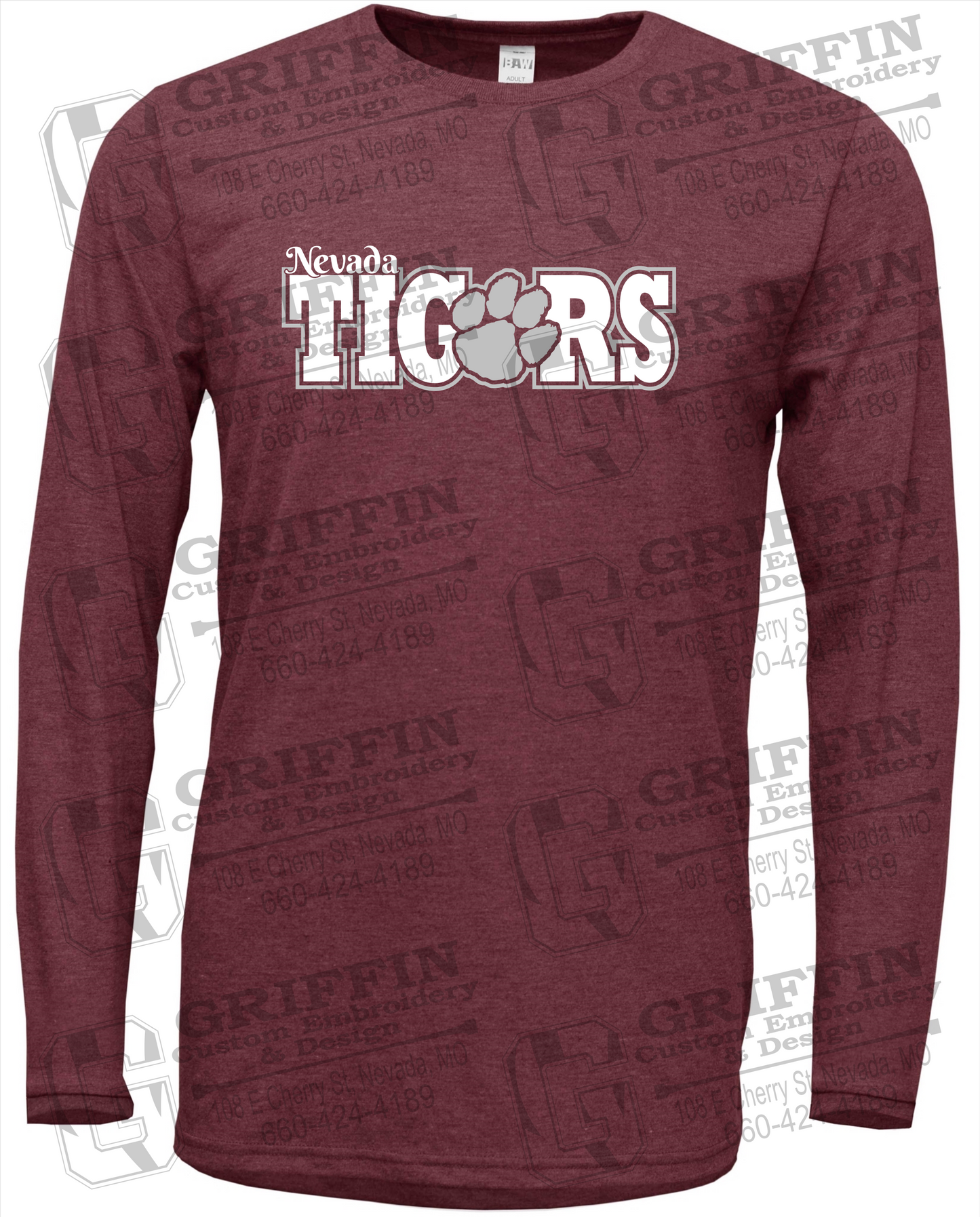 Soft-Tek Long Sleeve T-Shirt - Nevada Tigers 23-D