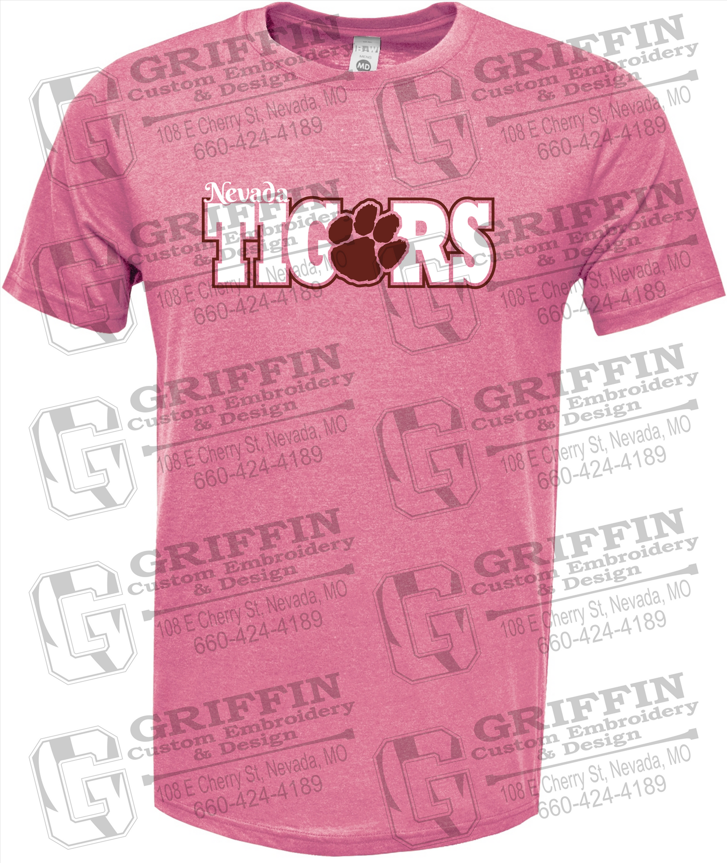 Soft-Tek Short Sleeve T-Shirt - Nevada Tigers 23-D