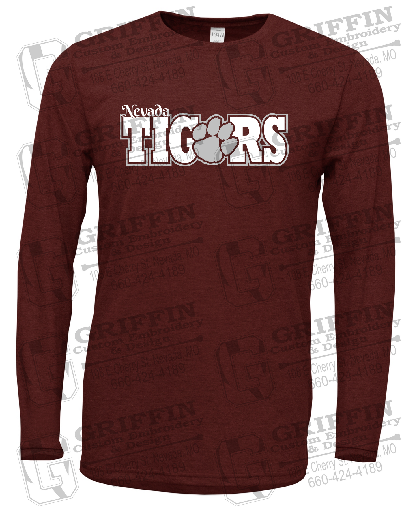 Soft-Tek Long Sleeve T-Shirt - Nevada Tigers 23-D