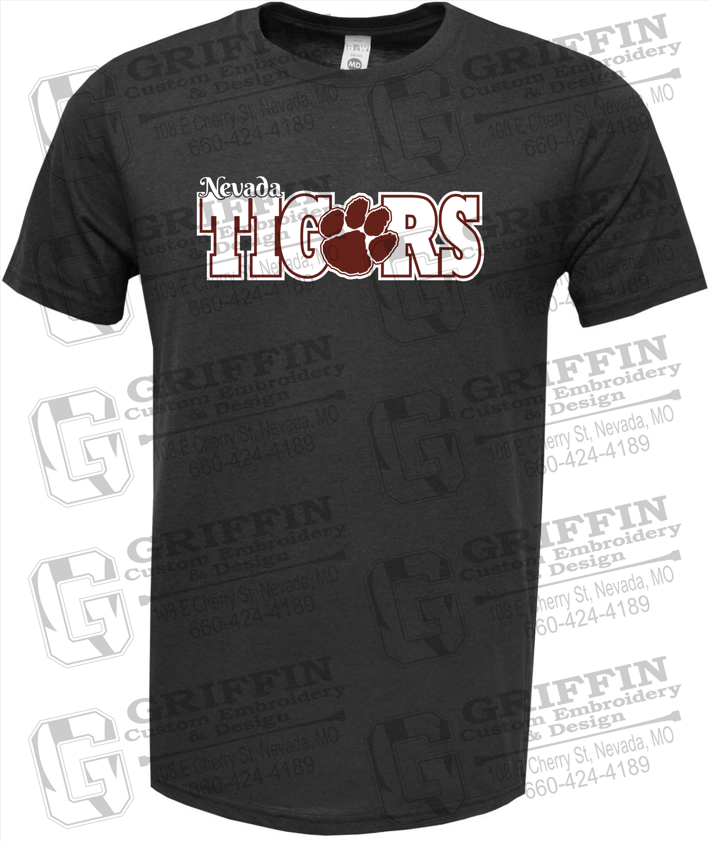 Soft-Tek Short Sleeve T-Shirt - Nevada Tigers 23-D