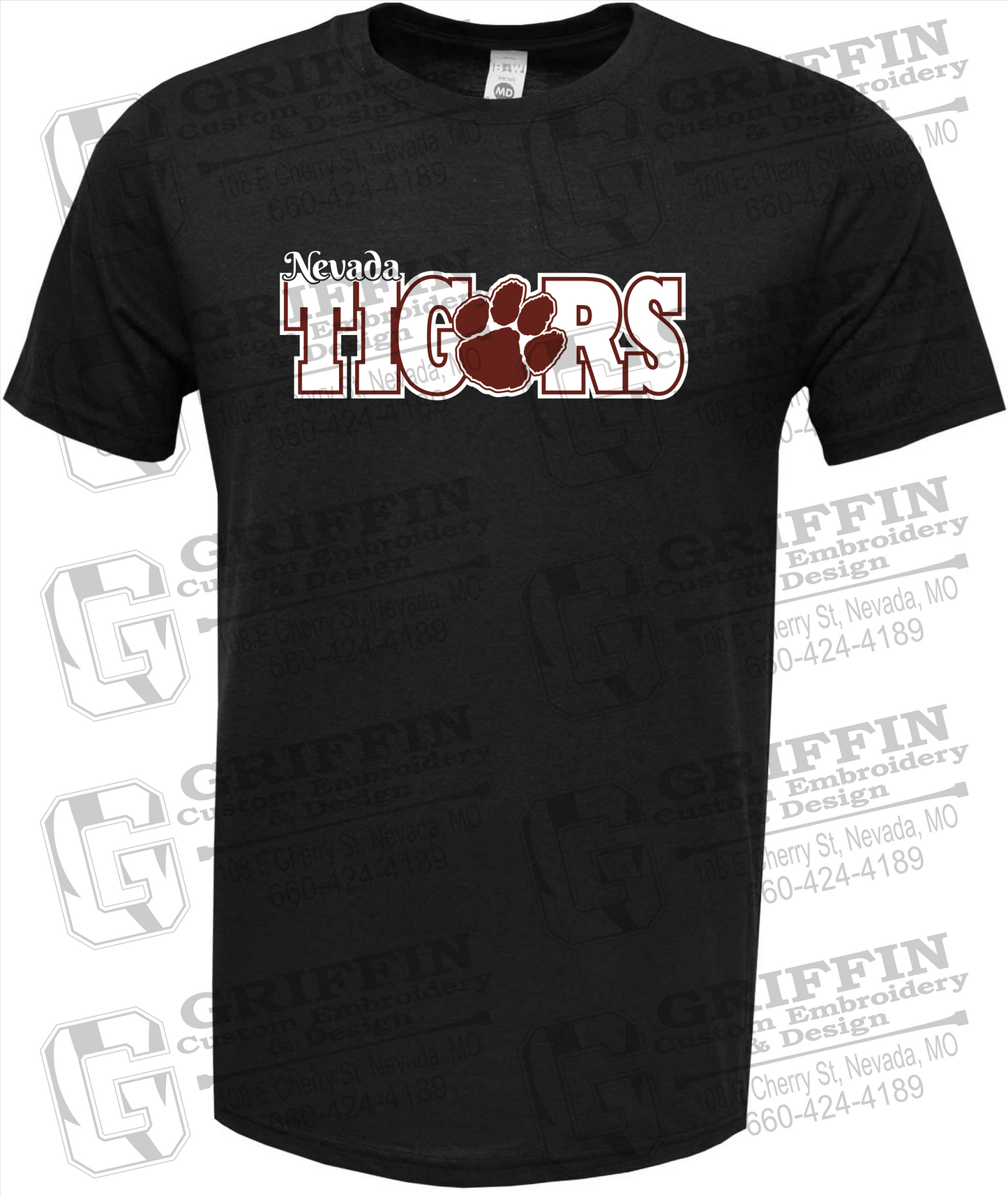 Soft-Tek Short Sleeve T-Shirt - Nevada Tigers 23-D