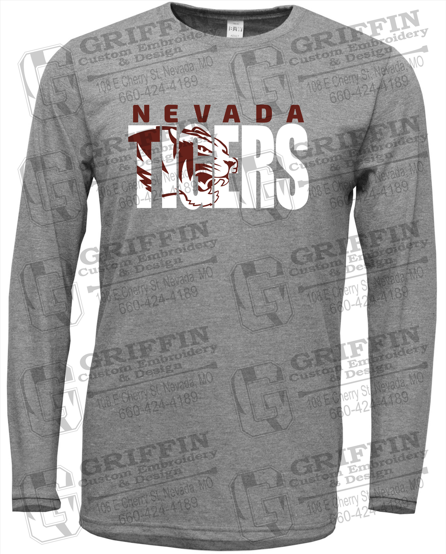 Soft-Tek Long Sleeve T-Shirt - Nevada Tigers 23-F