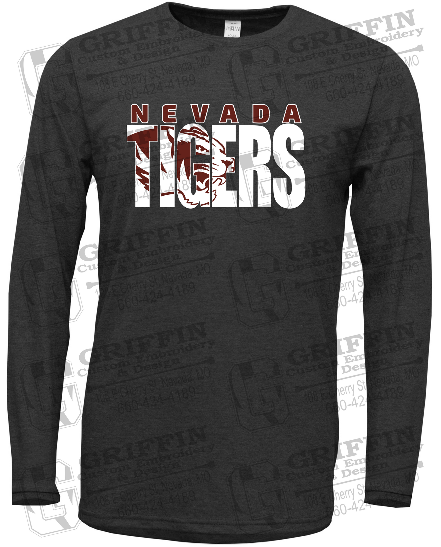 Soft-Tek Long Sleeve T-Shirt - Nevada Tigers 23-F
