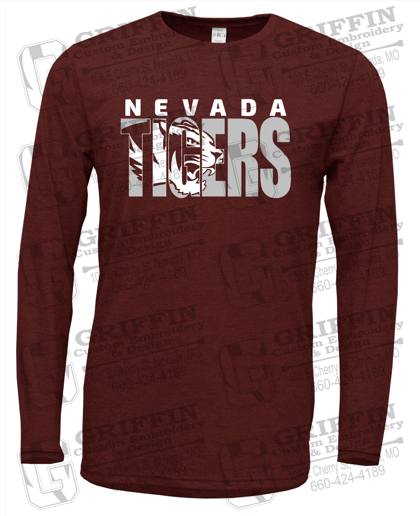 Soft-Tek Long Sleeve T-Shirt - Nevada Tigers 23-F