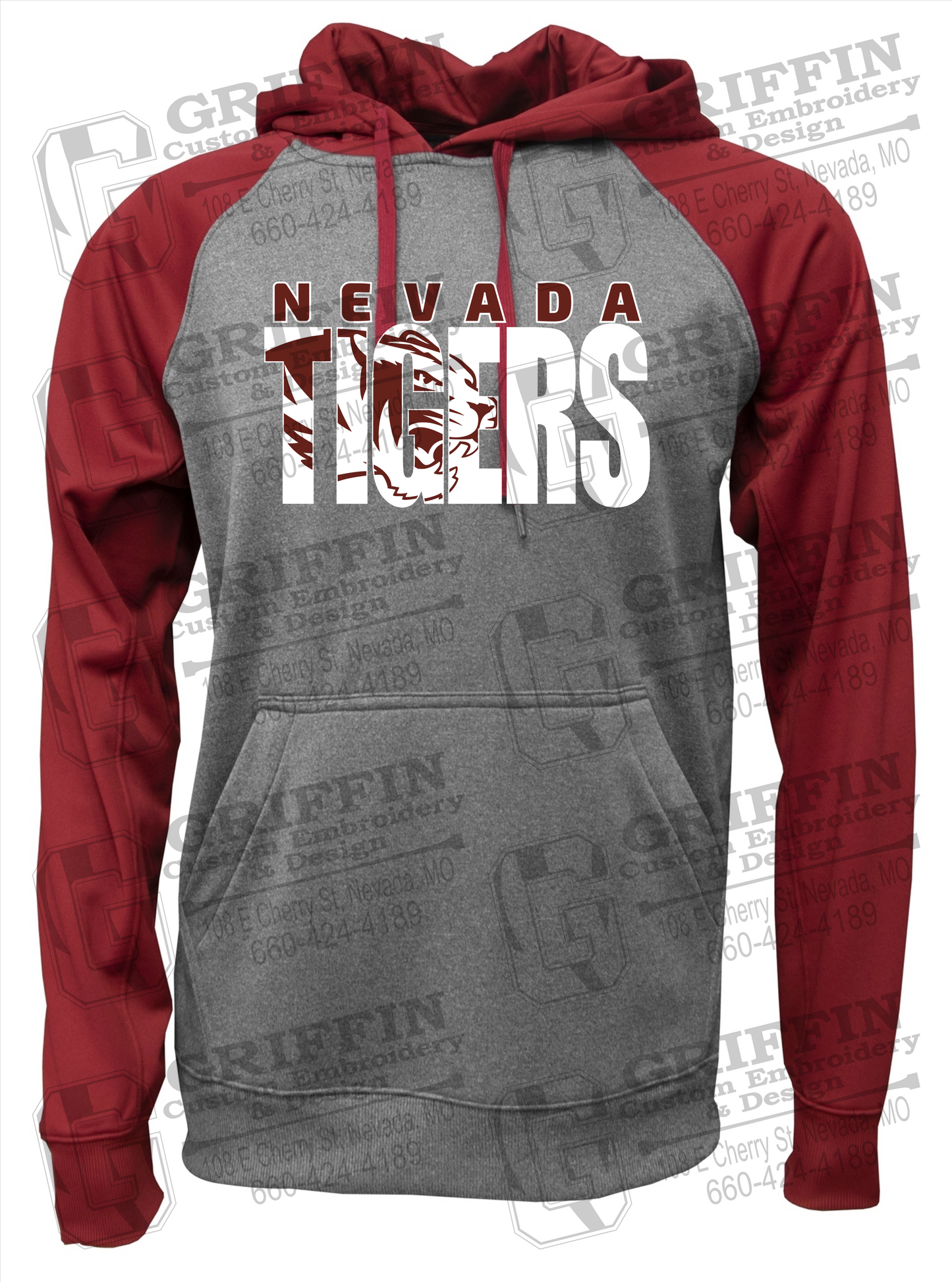 Performance Fleece Raglan Hoodie - Nevada Tigers 23-F
