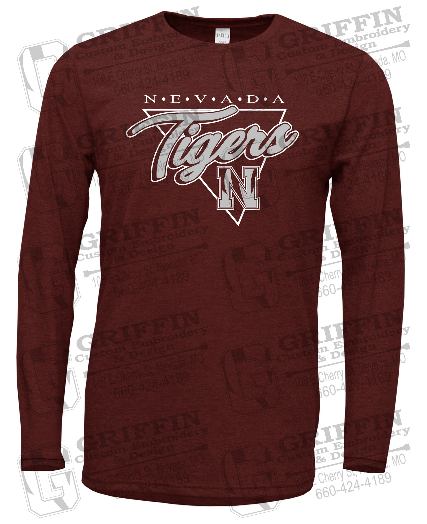 Soft-Tek Long Sleeve T-Shirt - Nevada Tigers 23-G