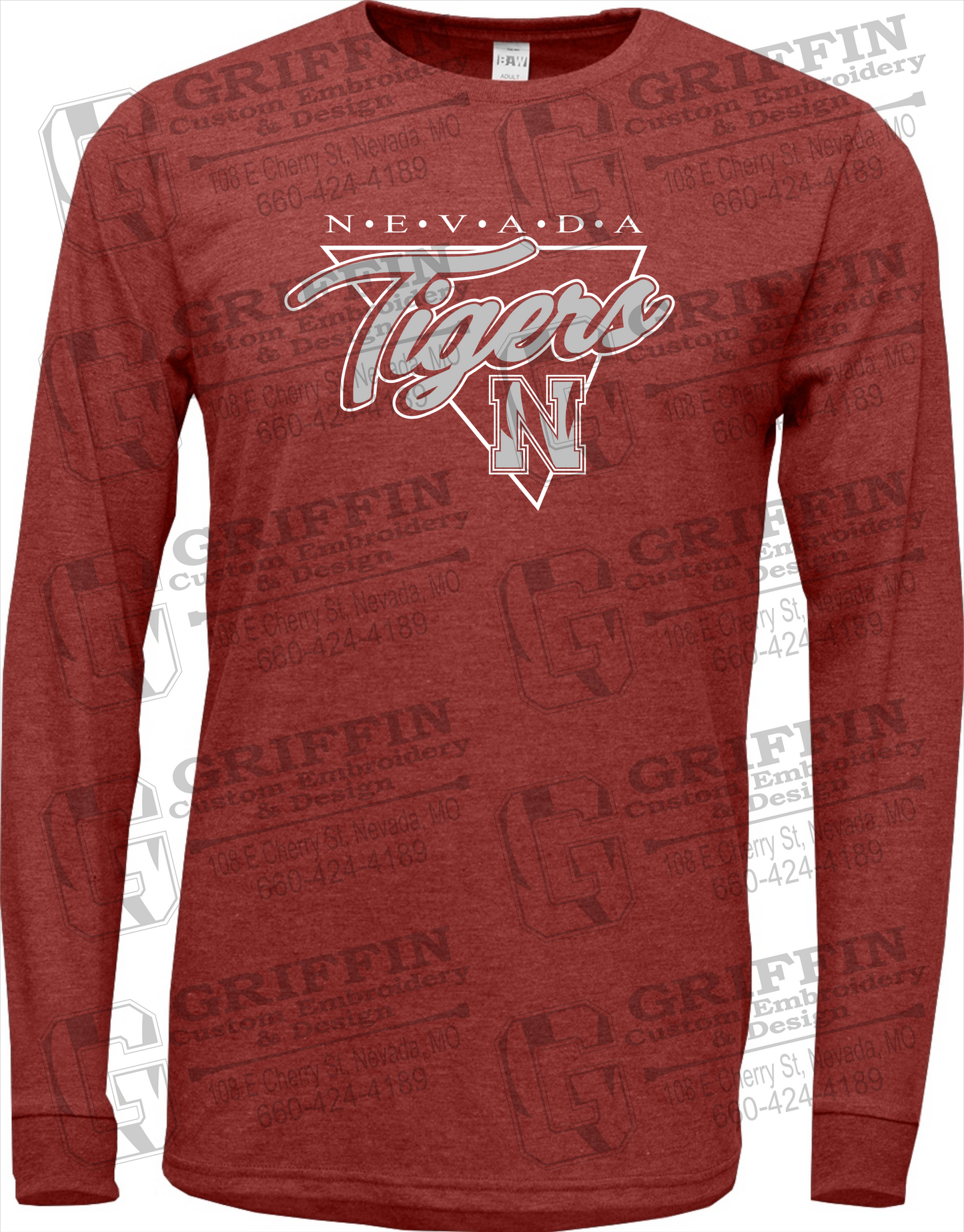 Soft-Tek Long Sleeve T-Shirt - Nevada Tigers 23-G