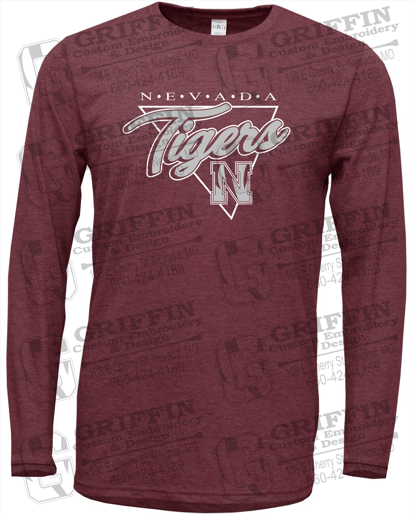 Soft-Tek Long Sleeve T-Shirt - Nevada Tigers 23-G