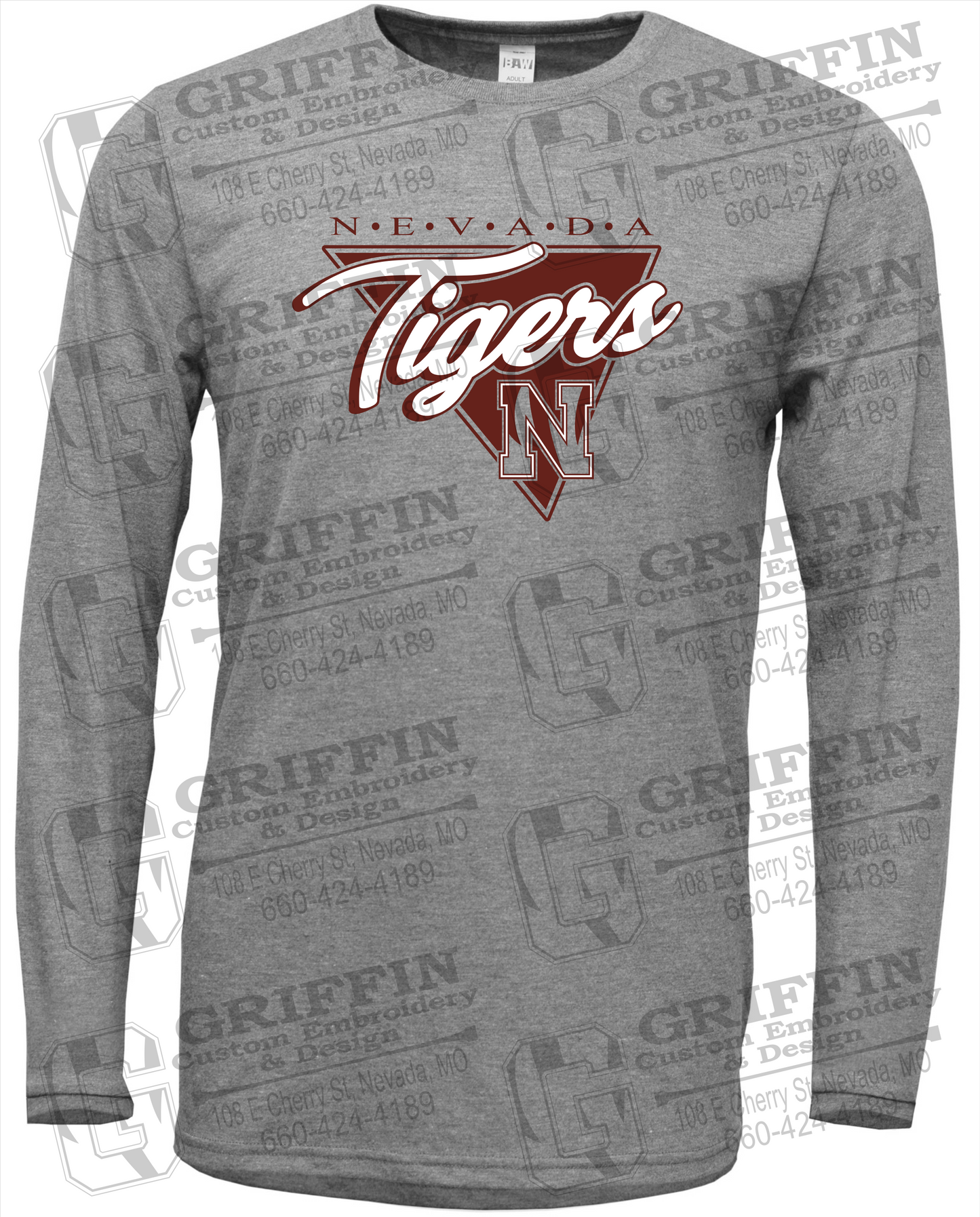 Soft-Tek Long Sleeve T-Shirt - Nevada Tigers 23-G