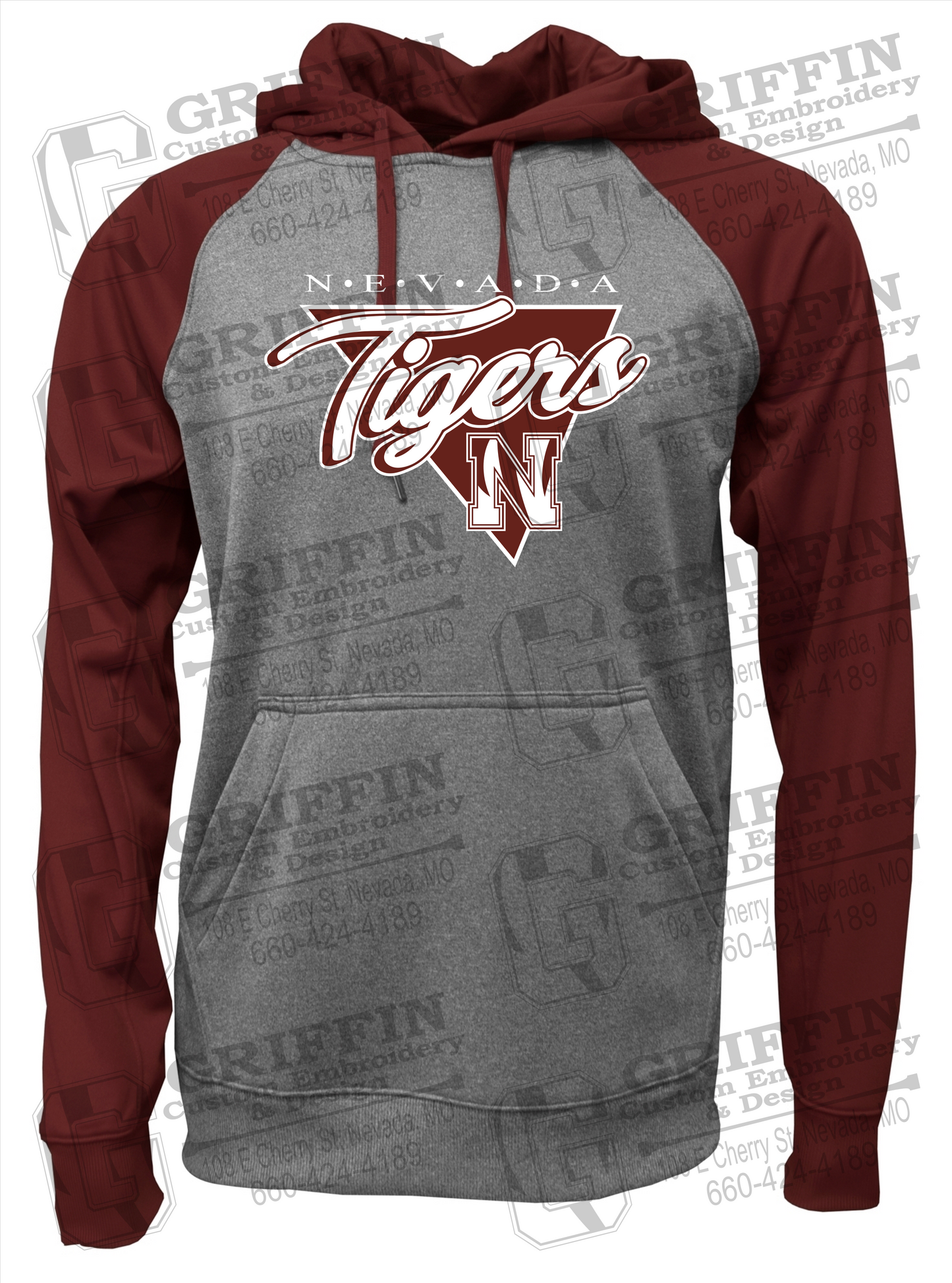 Performance Fleece Raglan Hoodie - Nevada Tigers 23-G