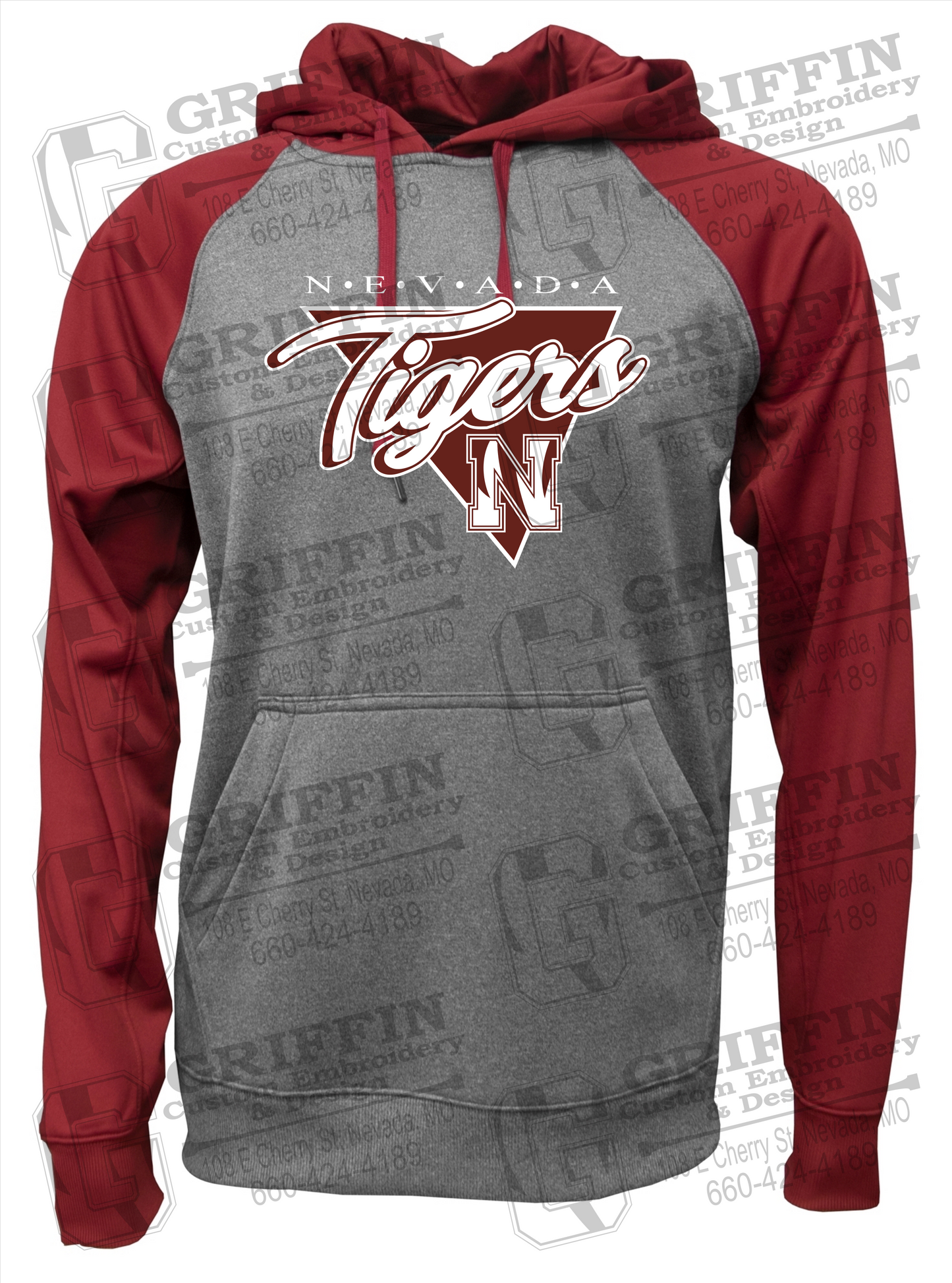 Performance Fleece Raglan Hoodie - Nevada Tigers 23-G