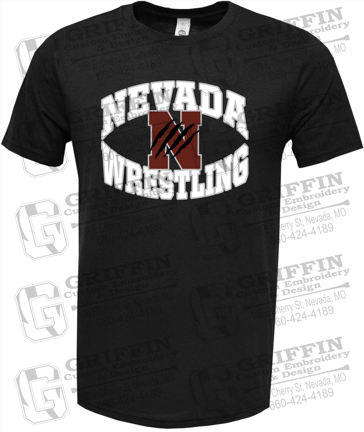 Nevada Tigers 23-H Short Sleeve T-Shirt - Wrestling