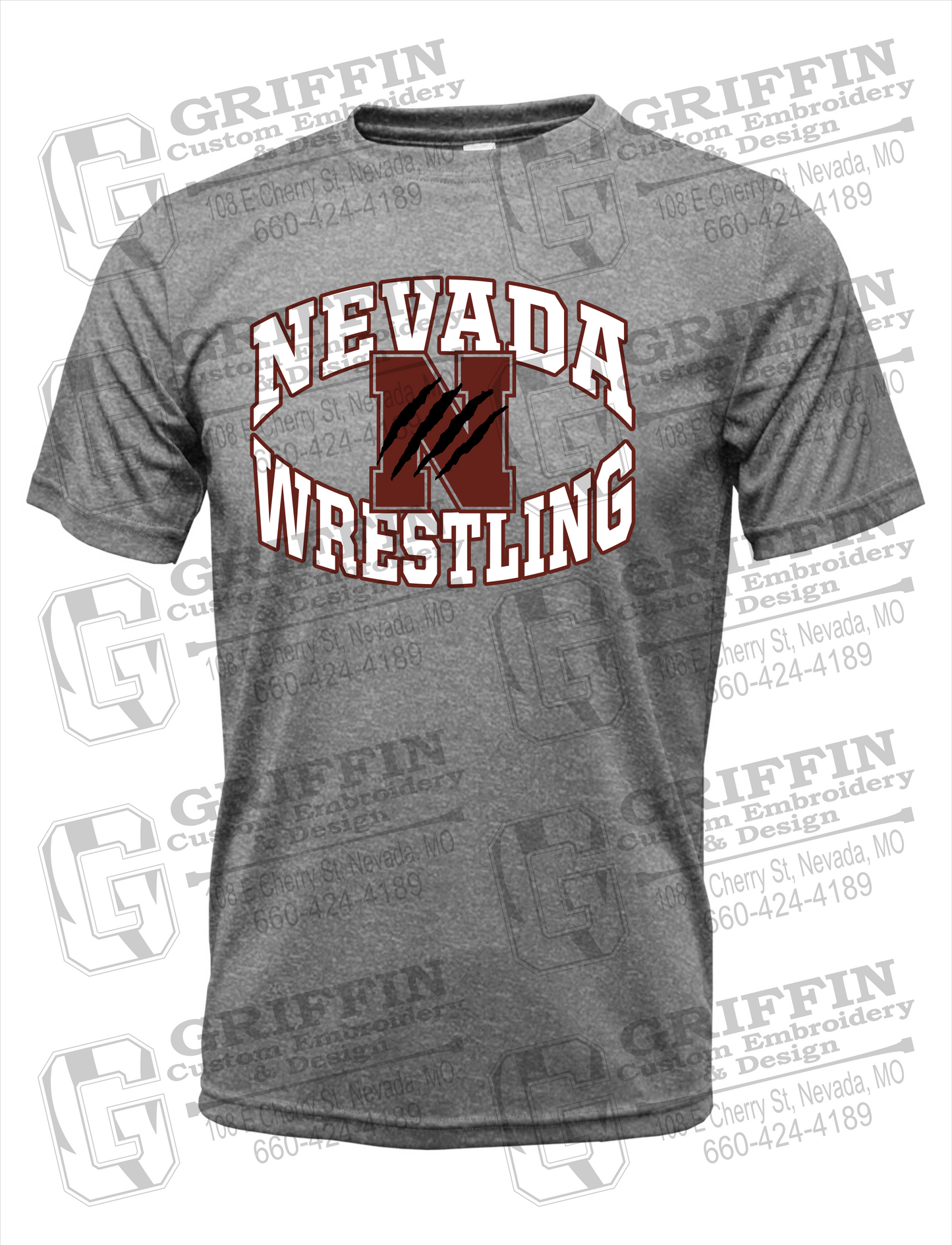 Dry-Fit Short Sleeve T-Shirt - Wrestling - Nevada Tigers 23-H
