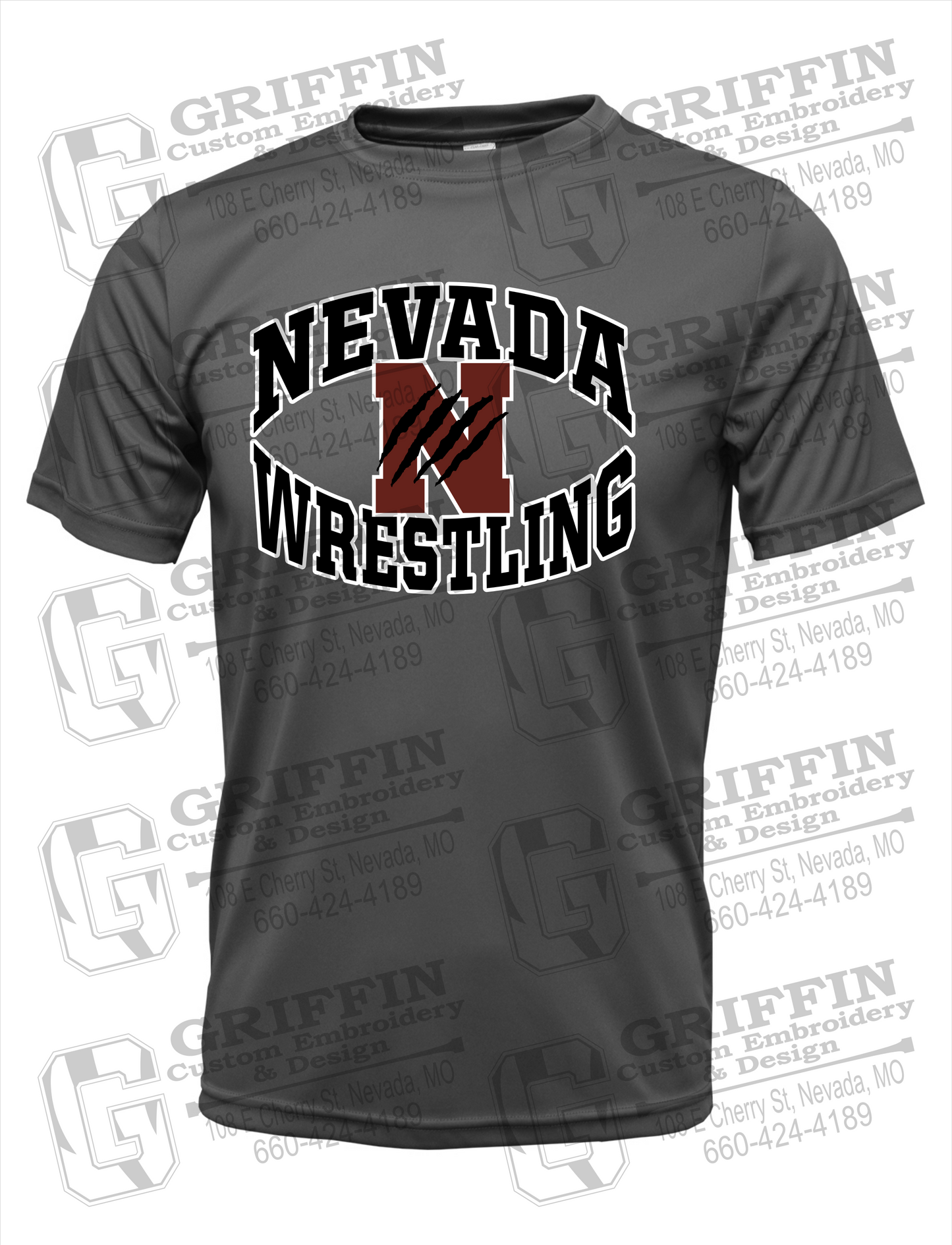 Dry-Fit Short Sleeve T-Shirt - Wrestling - Nevada Tigers 23-H
