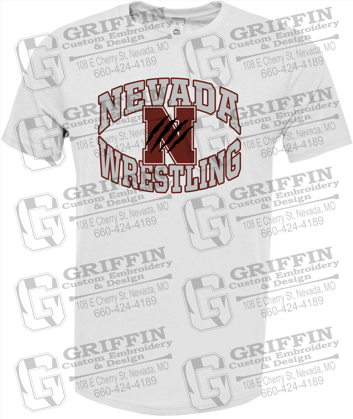 Nevada Tigers 23-H Short Sleeve T-Shirt - Wrestling