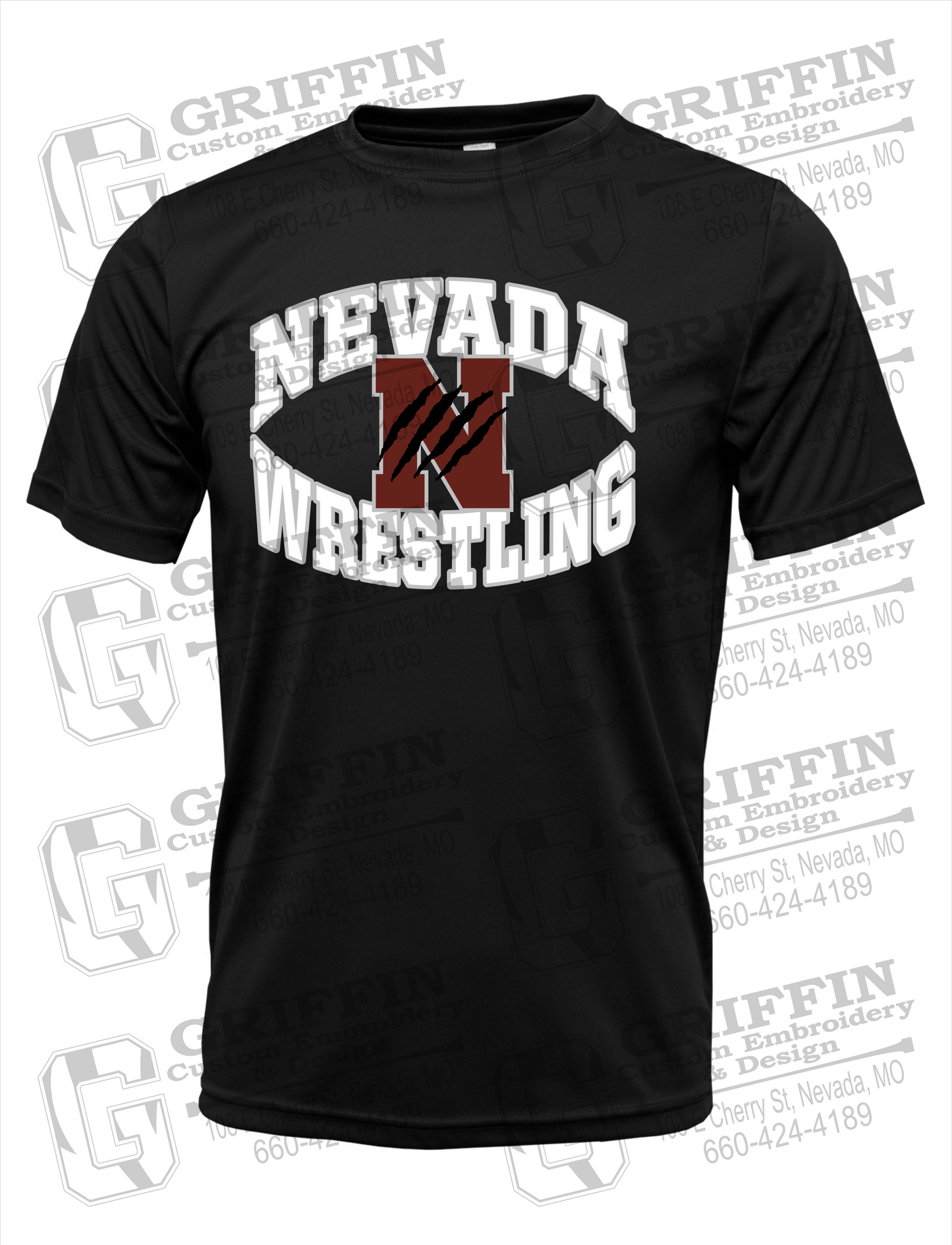 Dry-Fit Short Sleeve T-Shirt - Wrestling - Nevada Tigers 23-H