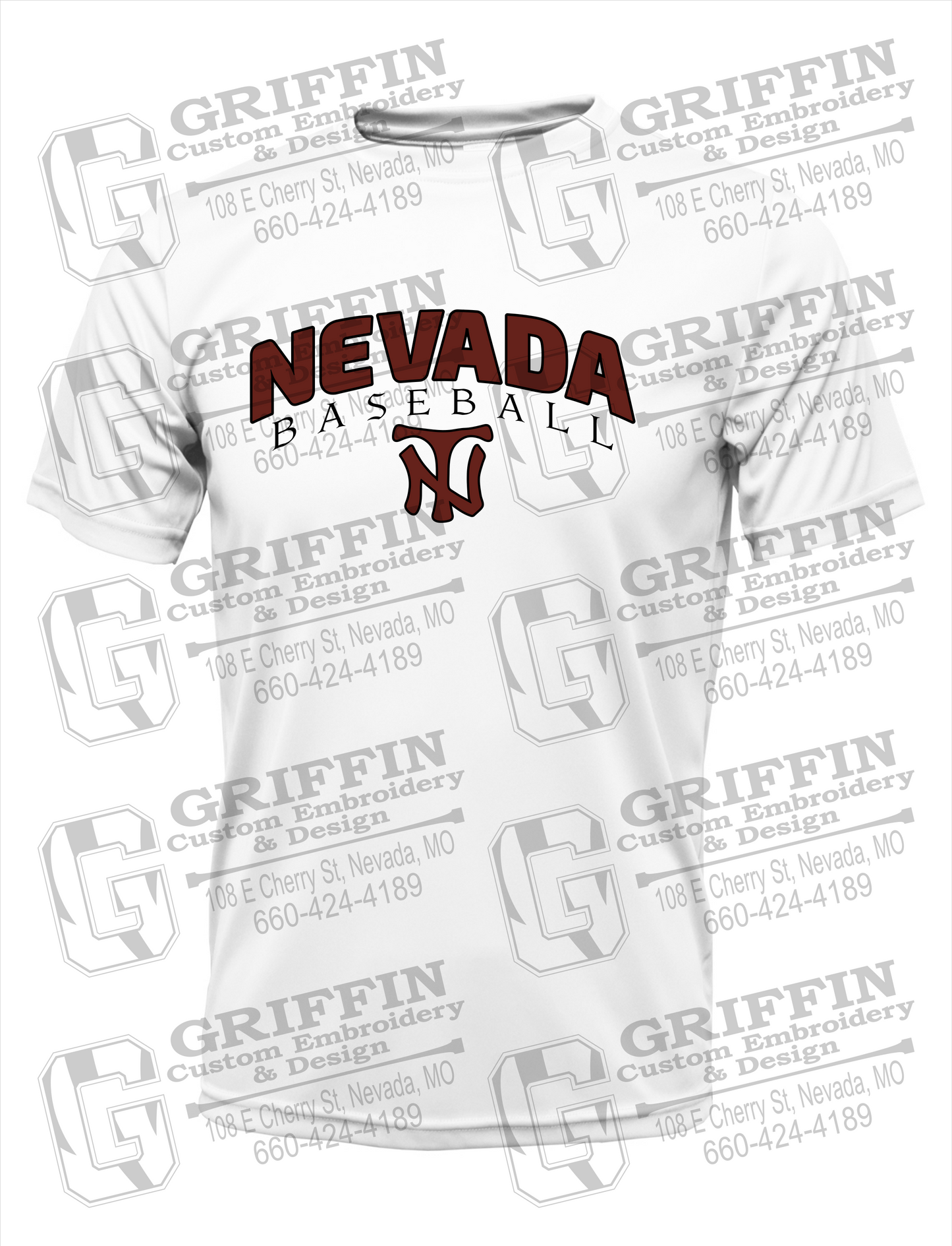 Dry-Fit Short Sleeve T-Shirt - Baseball - Nevada Tigers 23-J