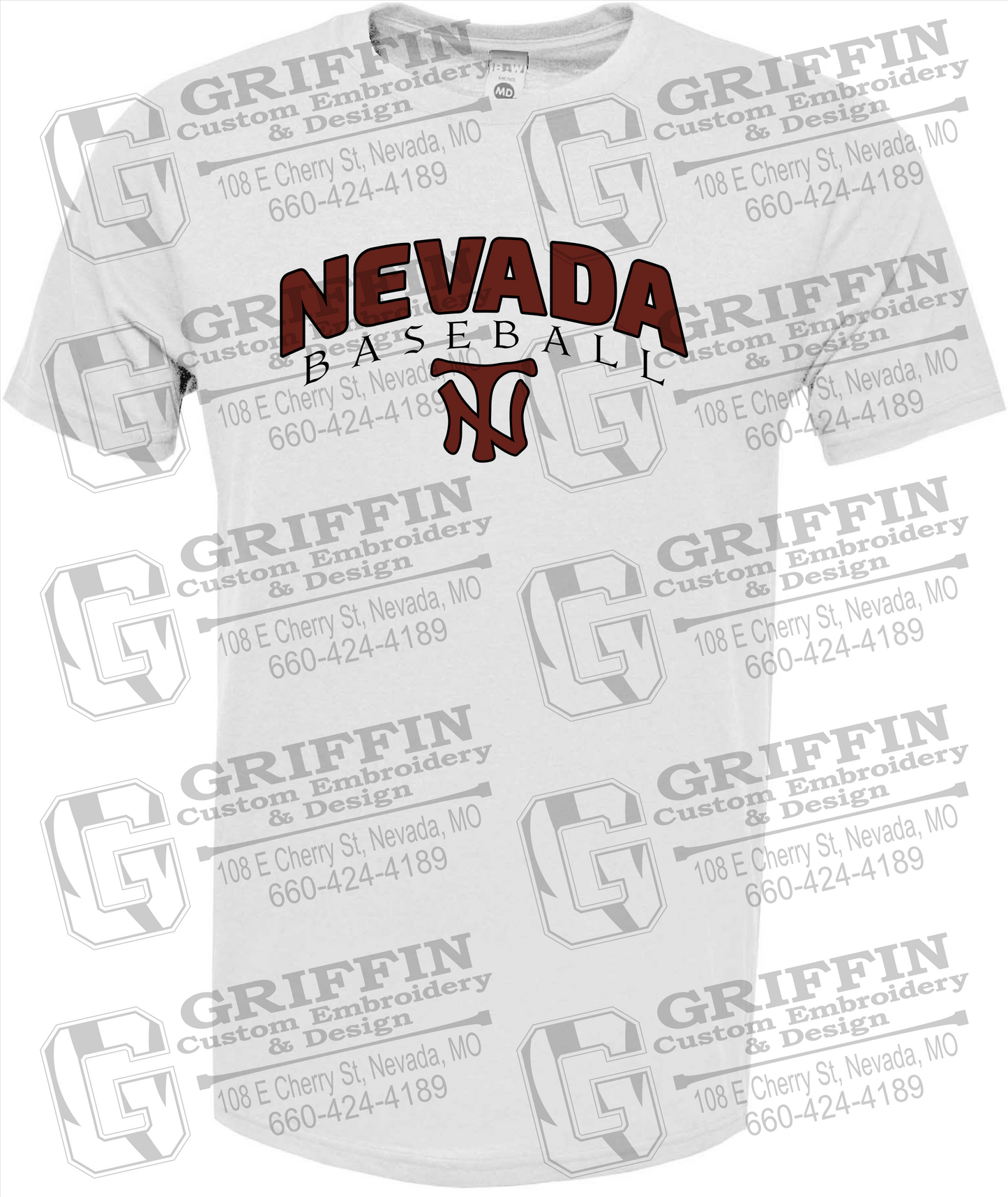 Nevada Tigers 23-J Short Sleeve T-Shirt - Baseball