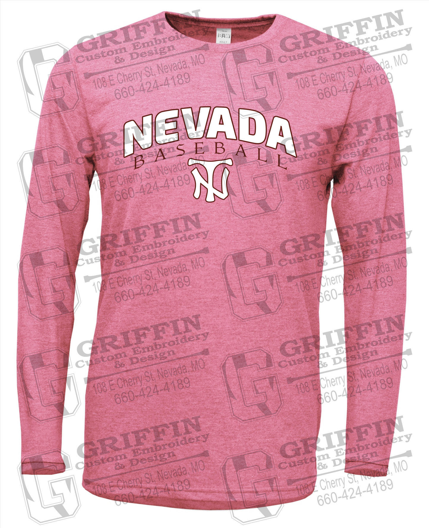 Soft-Tek Long Sleeve T-Shirt - Baseball - Nevada Tigers 23-J