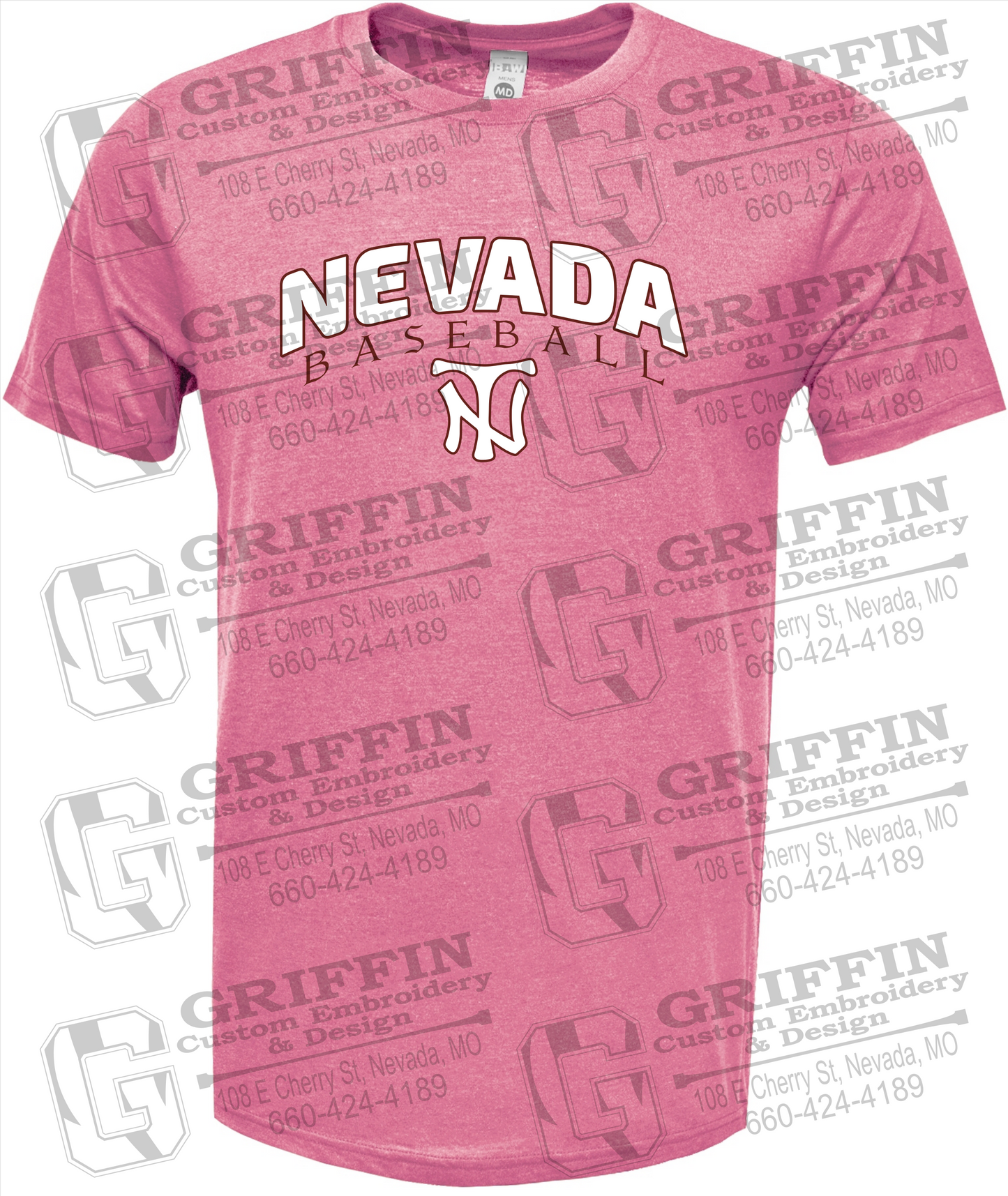 Nevada Tigers 23-J Short Sleeve T-Shirt - Baseball