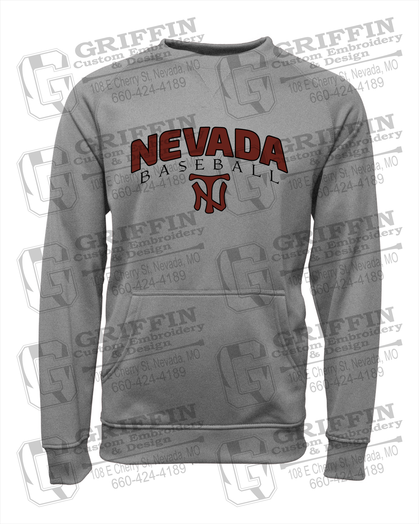 Performance Fleece Sweatshirt - Baseball - Nevada Tigers 23-J