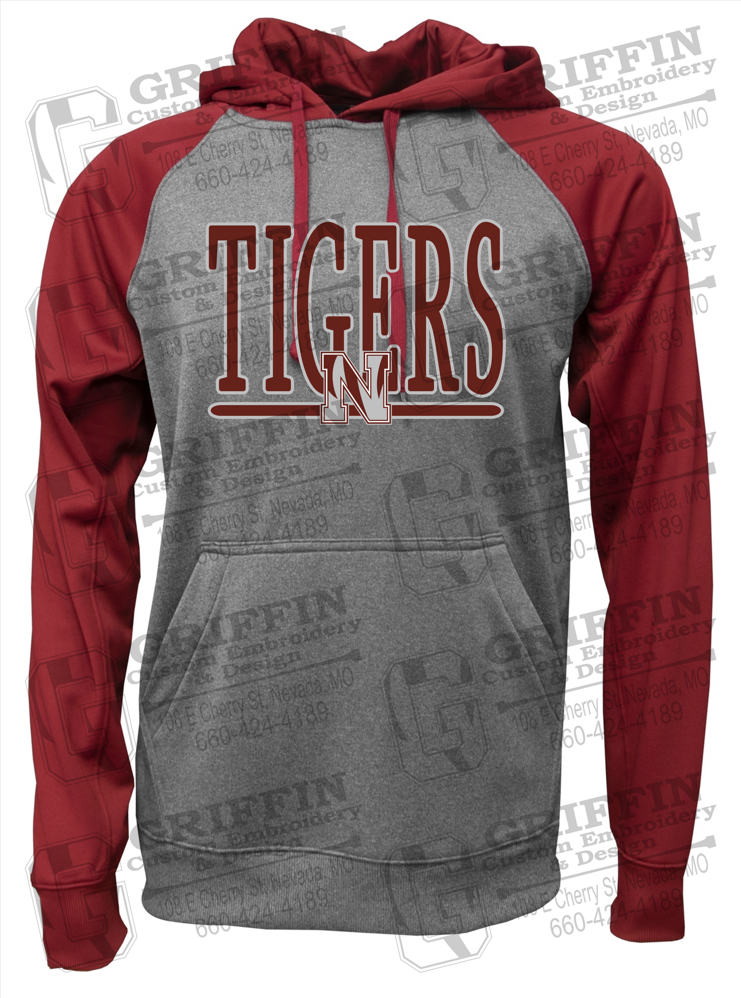 Nevada Tigers 23-K Raglan Hoodie