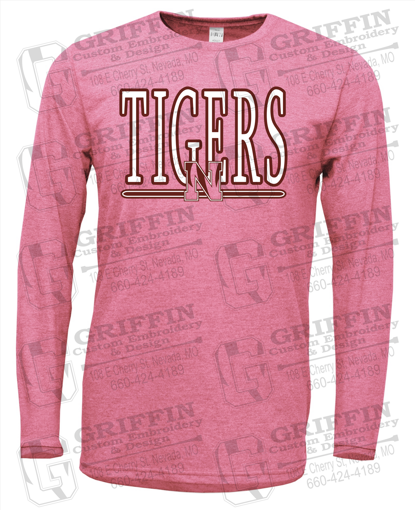 Soft-Tek Long Sleeve T-Shirt - Nevada Tigers 23-K
