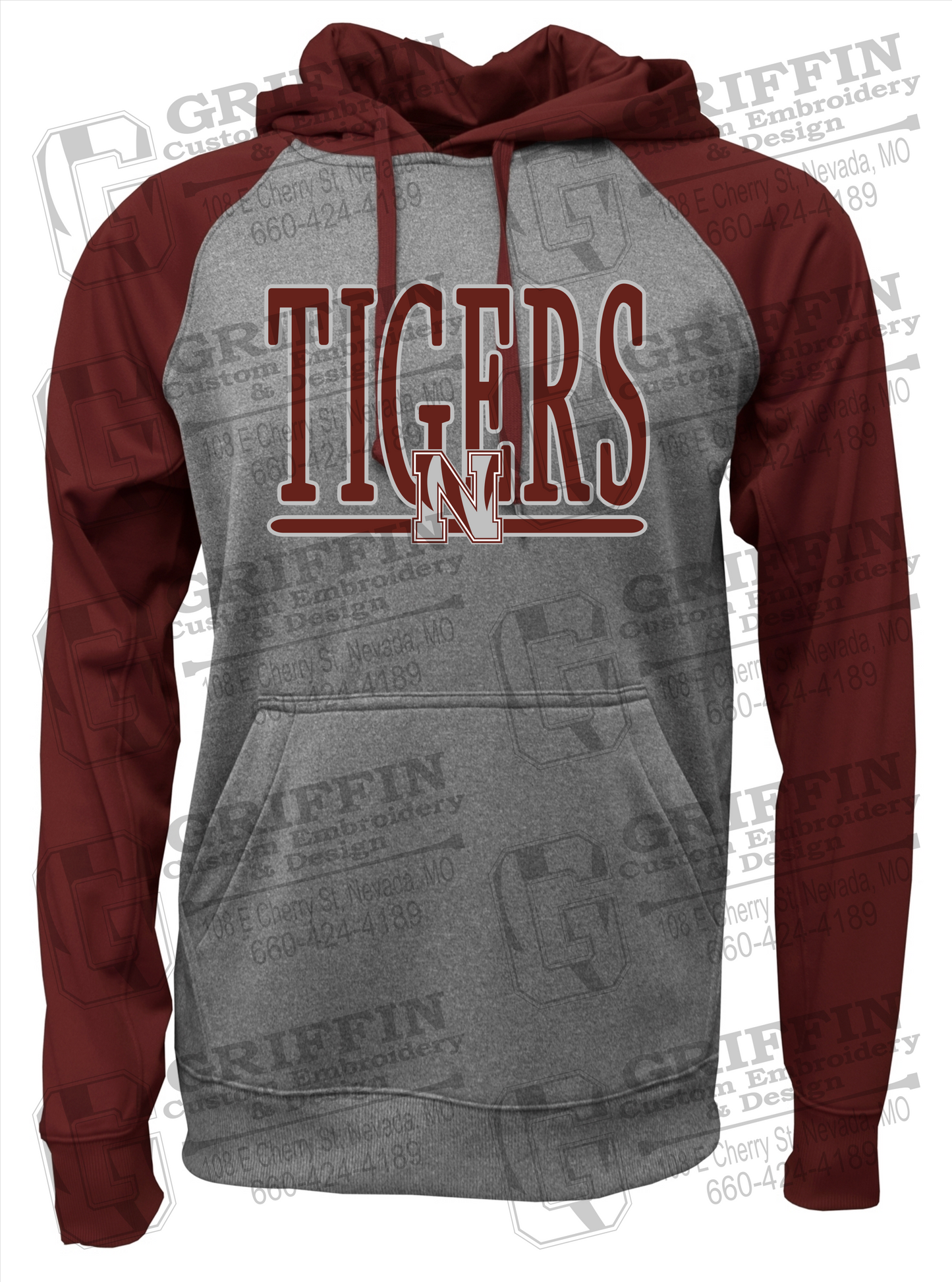 Nevada Tigers 23-K Raglan Hoodie