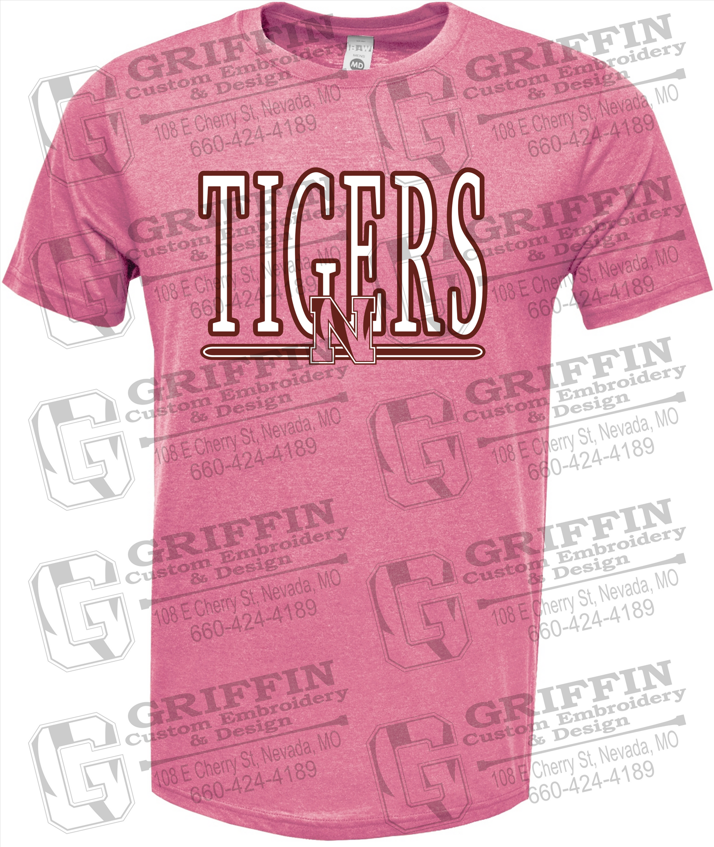 Soft-Tek Short Sleeve T-Shirt - Nevada Tigers 23-K