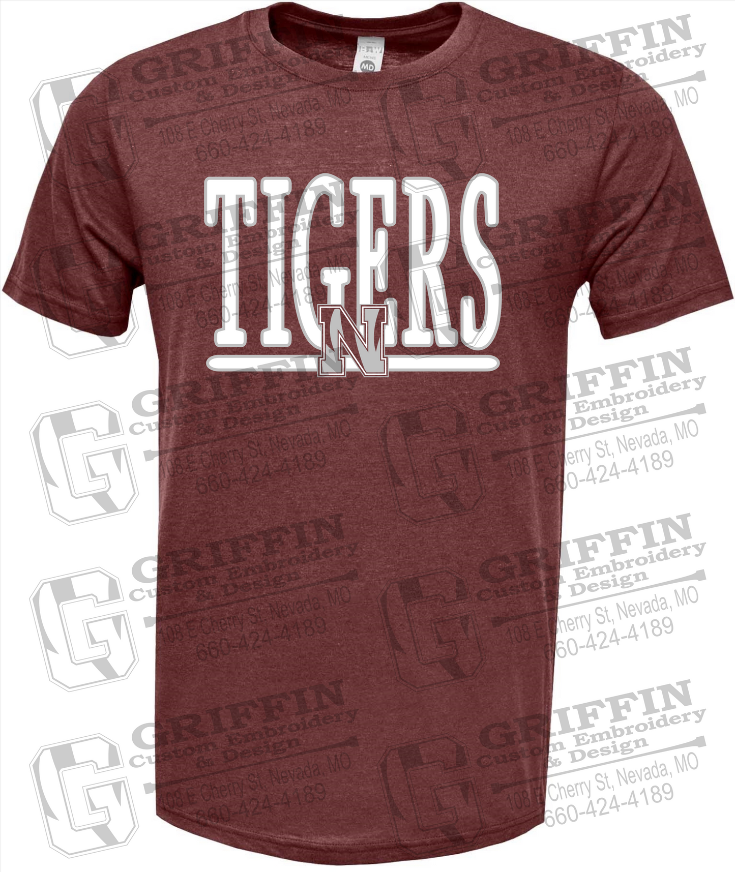 Soft-Tek Short Sleeve T-Shirt - Nevada Tigers 23-K