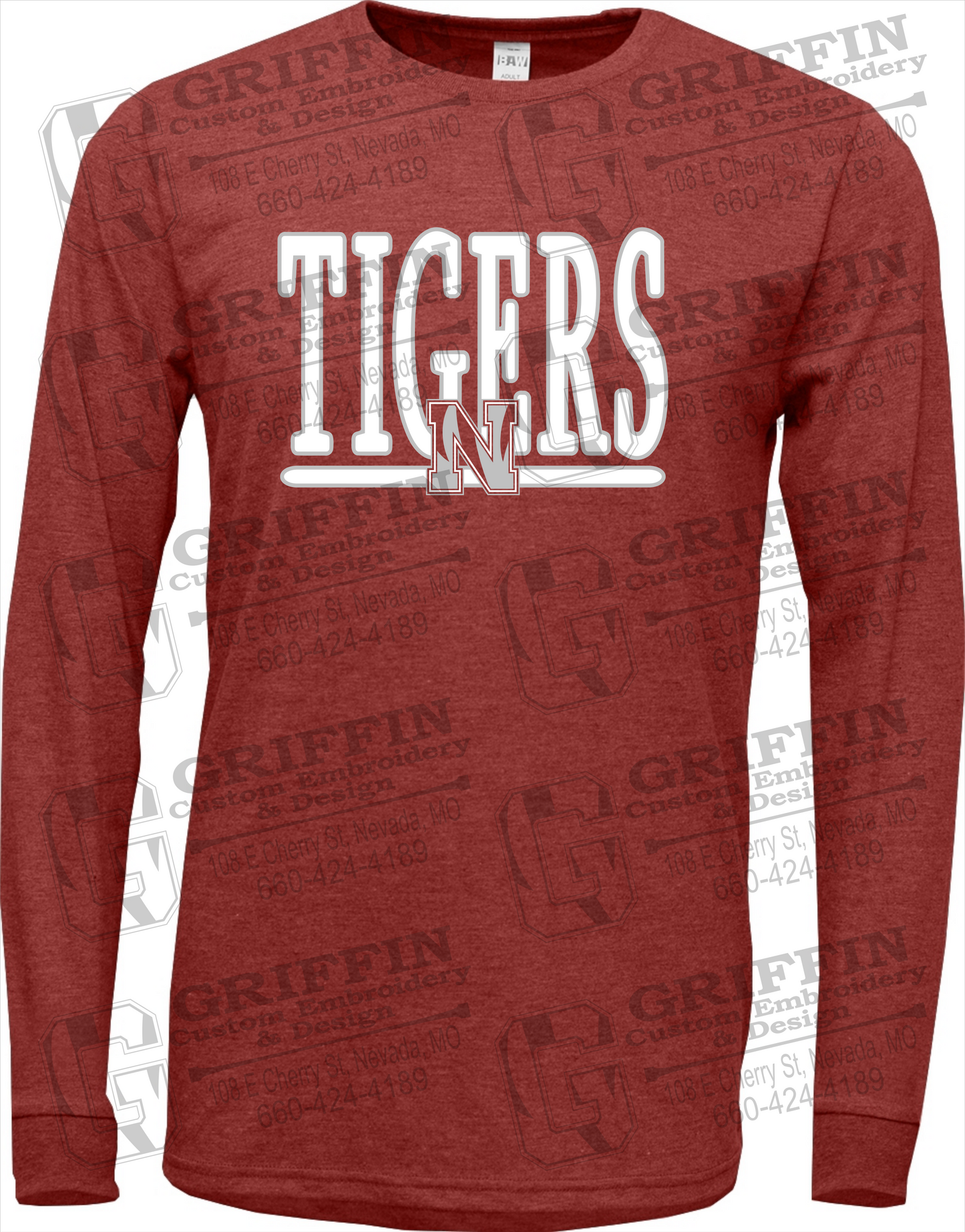 Soft-Tek Long Sleeve T-Shirt - Nevada Tigers 23-K