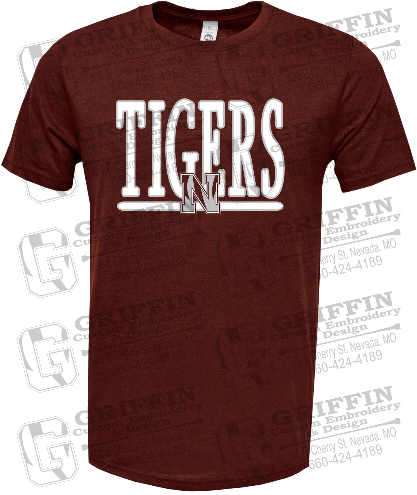 Soft-Tek Short Sleeve T-Shirt - Nevada Tigers 23-K