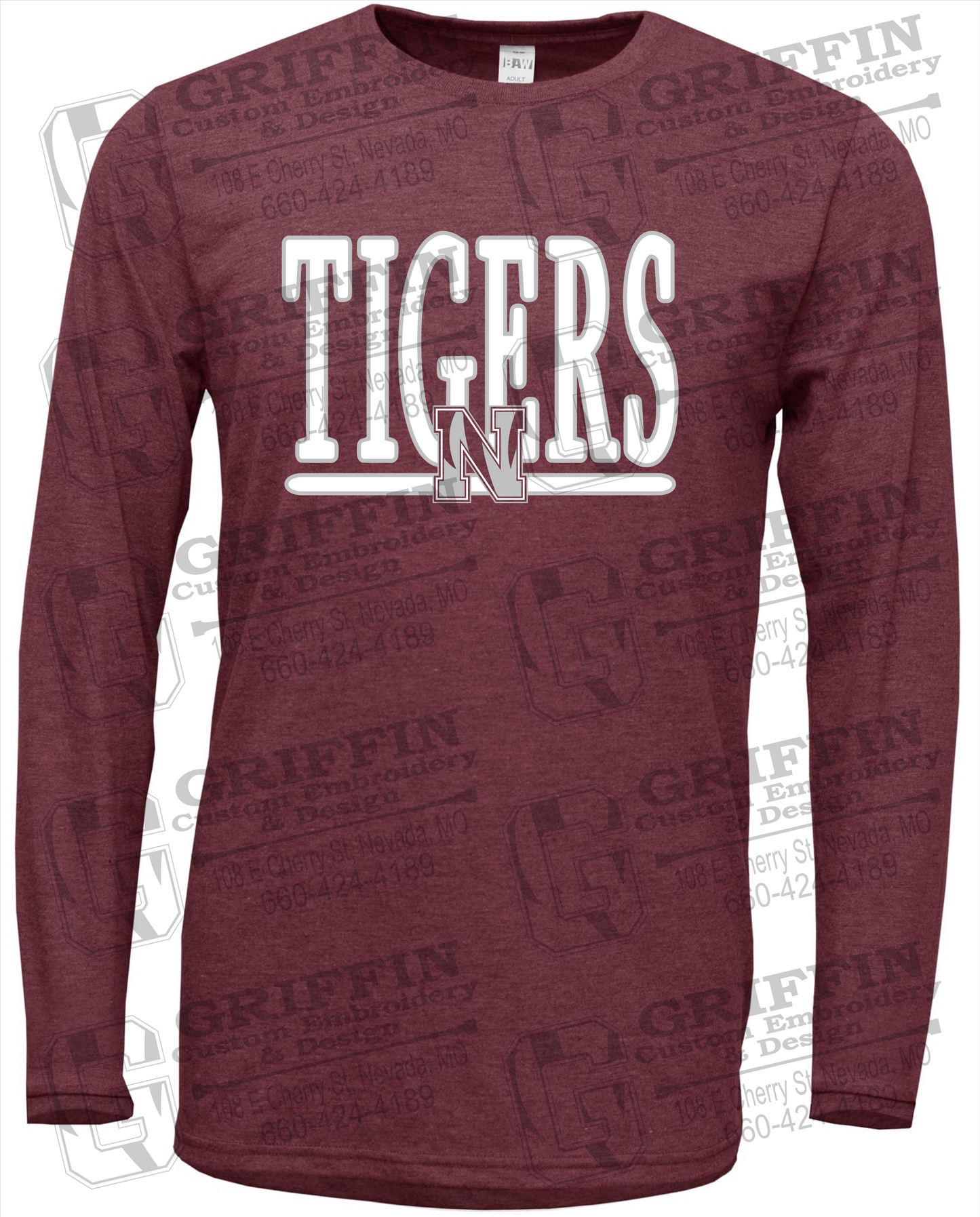 Soft-Tek Long Sleeve T-Shirt - Nevada Tigers 23-K
