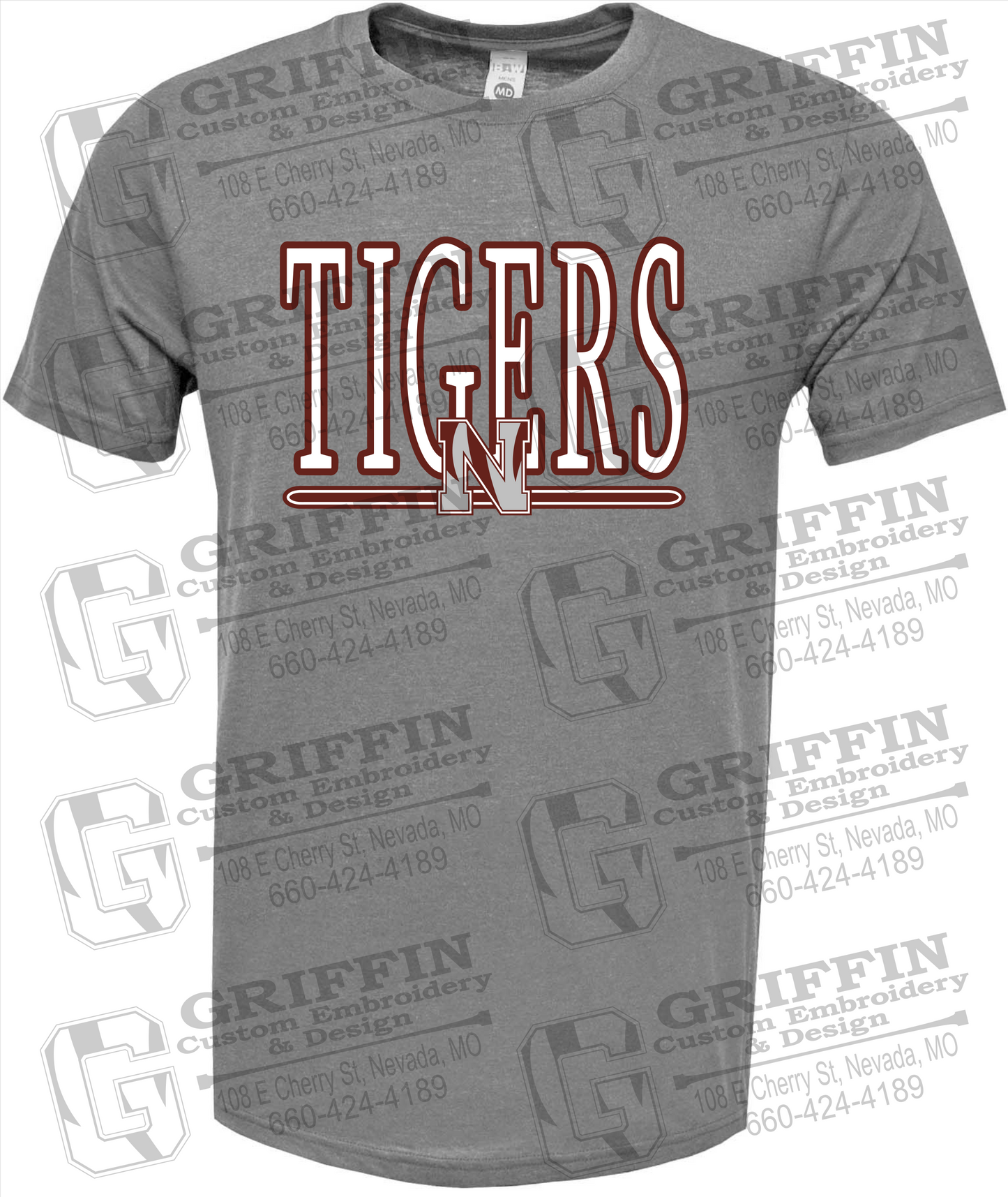 Soft-Tek Short Sleeve T-Shirt - Nevada Tigers 23-K