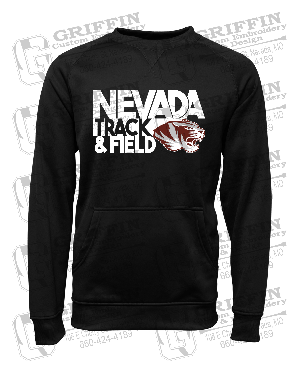 PERFORMANCE FLEECE CREWNECK SWEATSHIRTS - NEVADA TRACK & FIELD