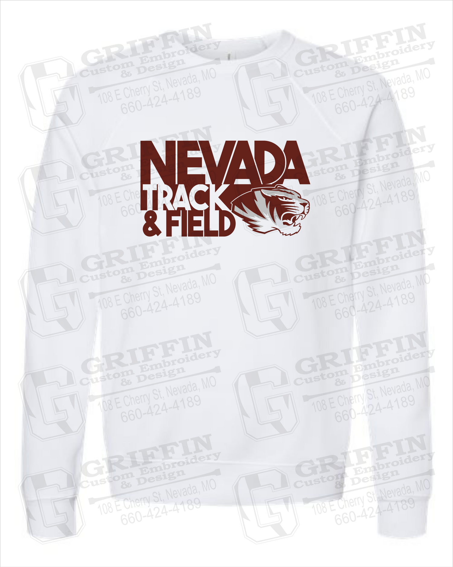SPONGE FLEECE CREWNECK SWEATSHIRTS - NEVADA TRACK & FIELD