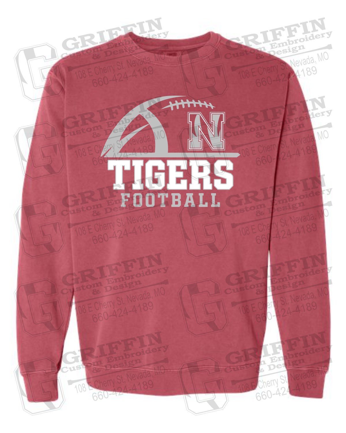 COMFORT COLORS CREWNECK SWEATSHIRTS - NEVADA FOOTBALL