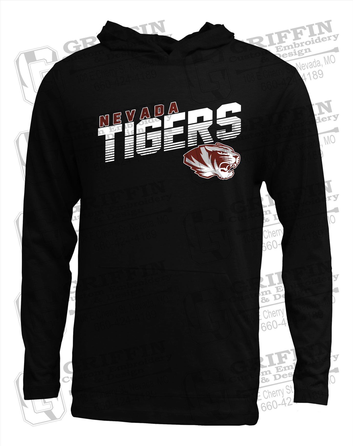 Soft-Tek T-Shirt Hoodie - Nevada Tigers 19-A