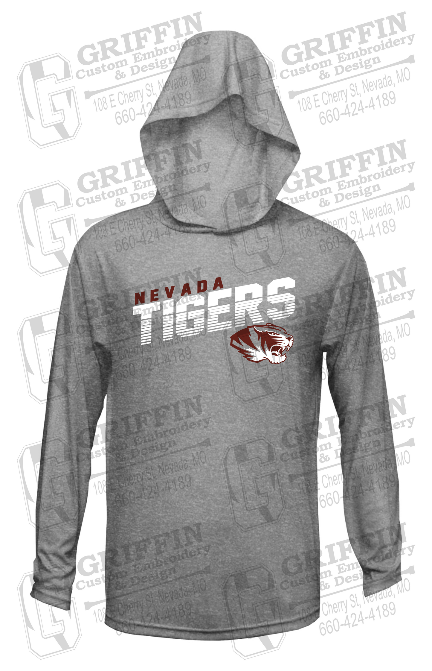 Dry-Fit T-Shirt Hoodie - Nevada Tigers 19-A