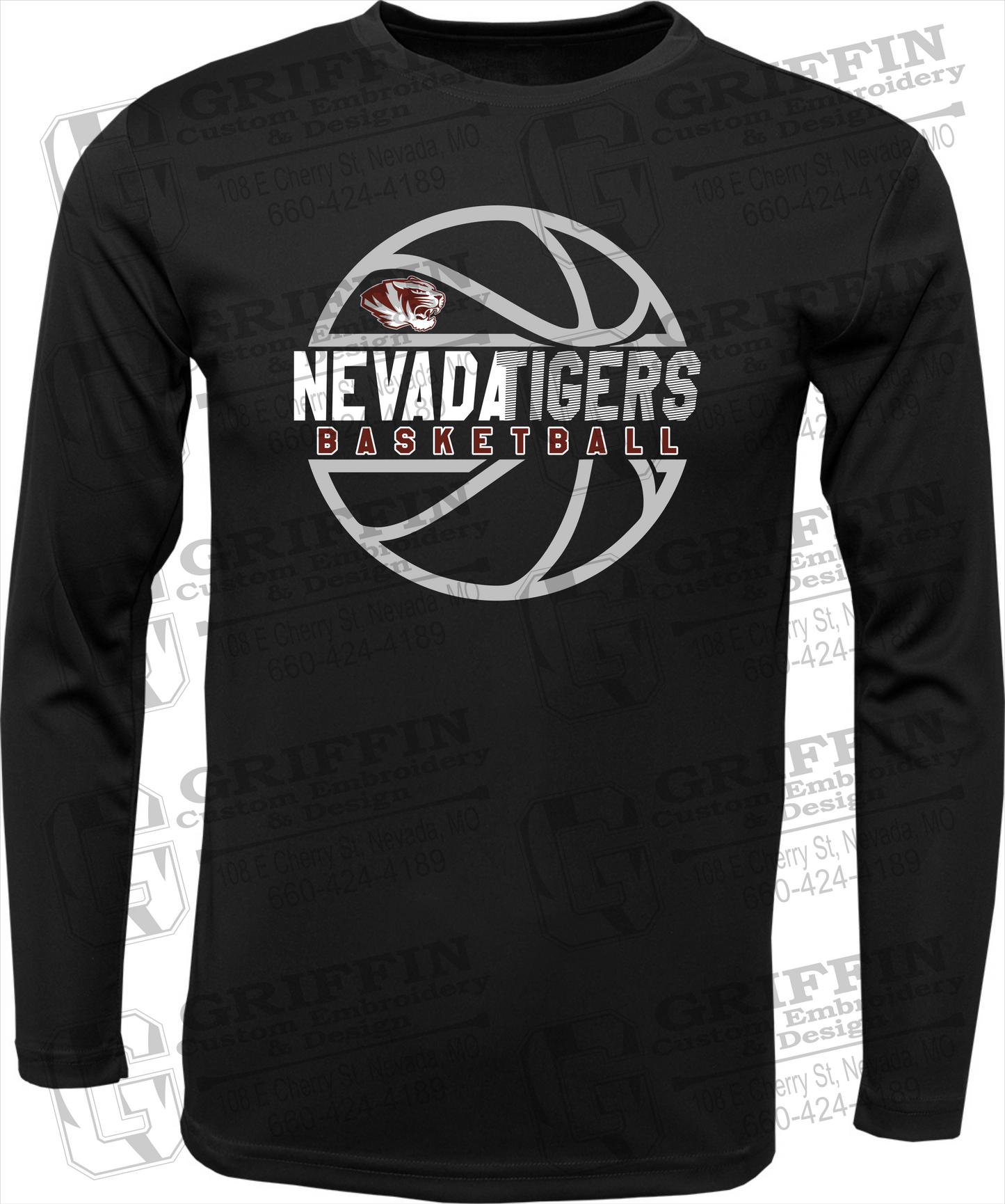 Dry-Fit Long Sleeve T-Shirt - Basketball - Nevada Tigers 19-V