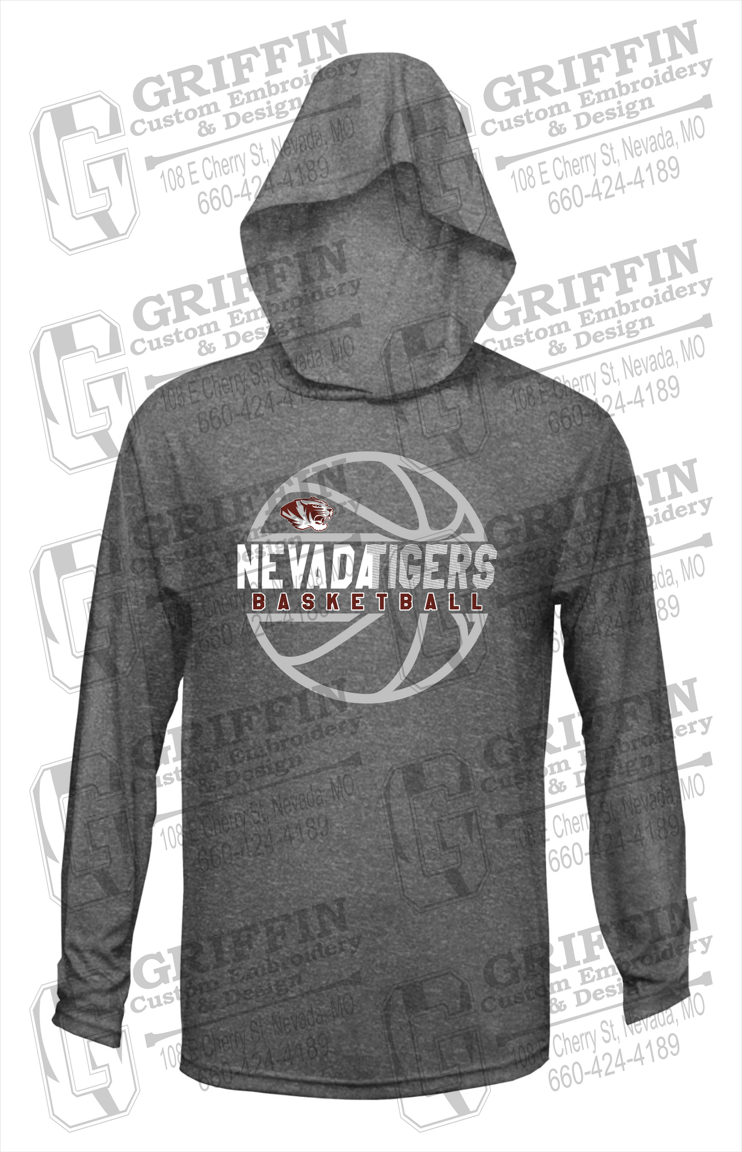 Dry-Fit T-Shirt Hoodie - Basketball - Nevada Tigers 19-V