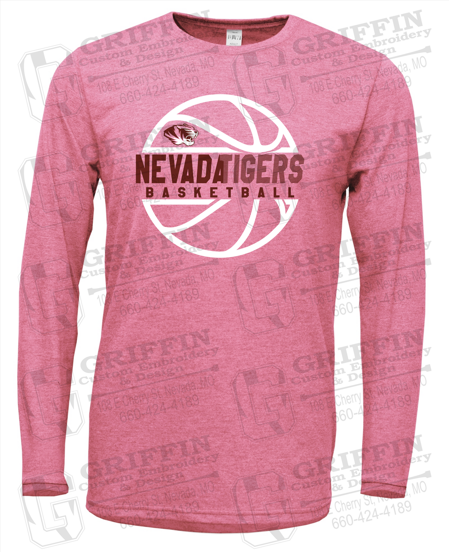 Soft-Tek Long Sleeve T-Shirt - Basketball - Nevada Tigers 19-V