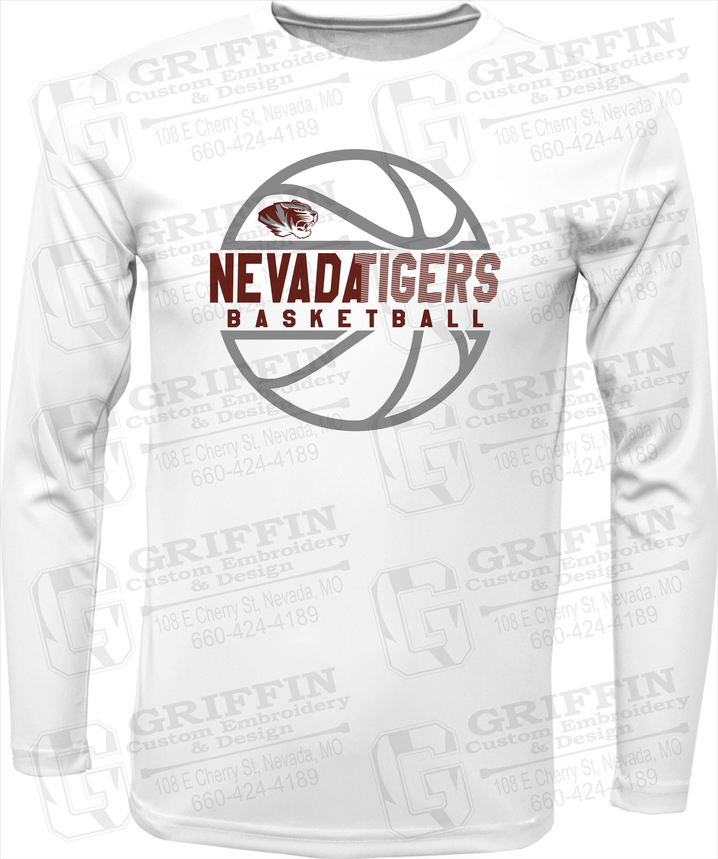 Dry-Fit Long Sleeve T-Shirt - Basketball - Nevada Tigers 19-V