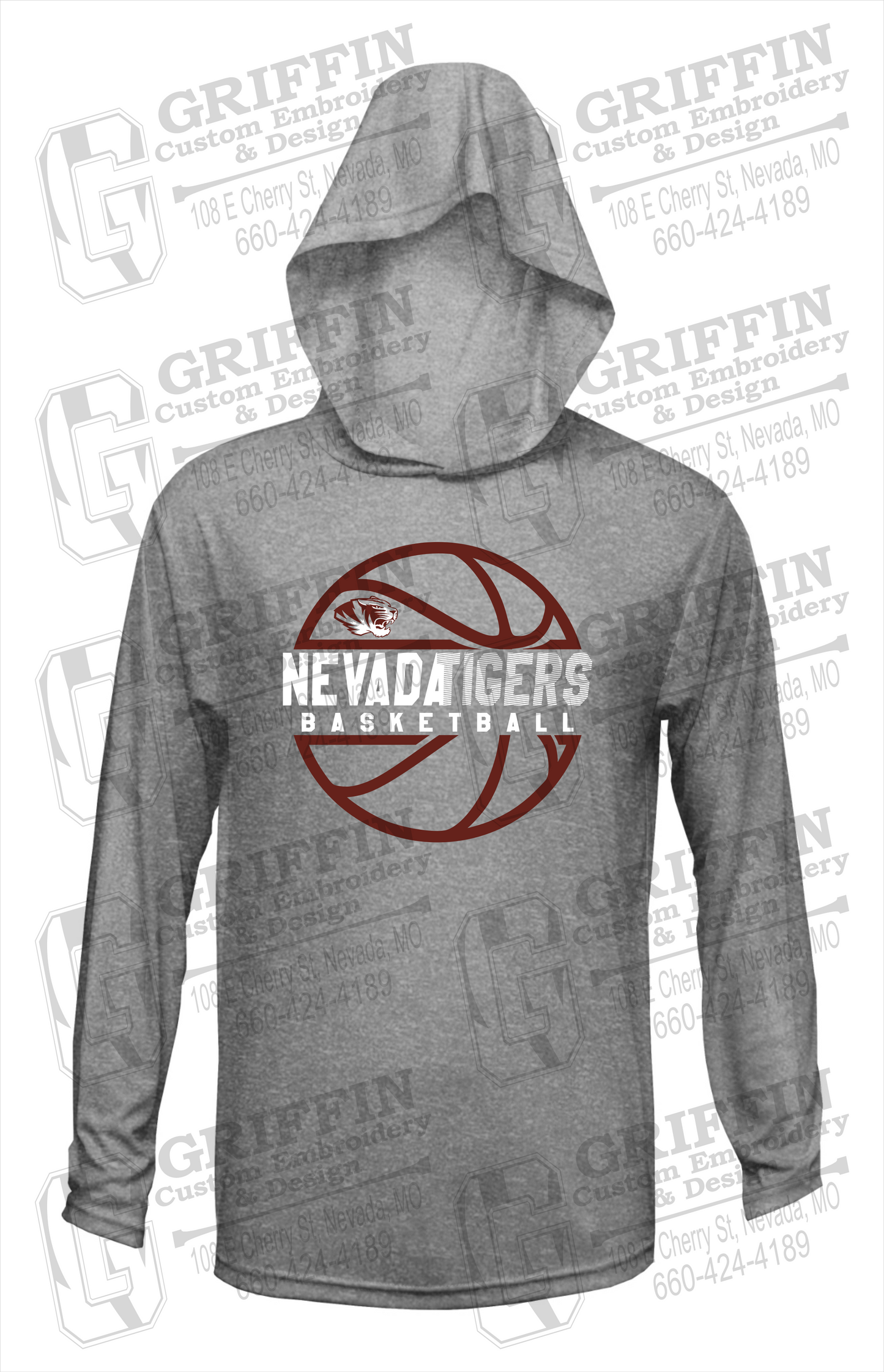 Dry-Fit T-Shirt Hoodie - Basketball - Nevada Tigers 19-V