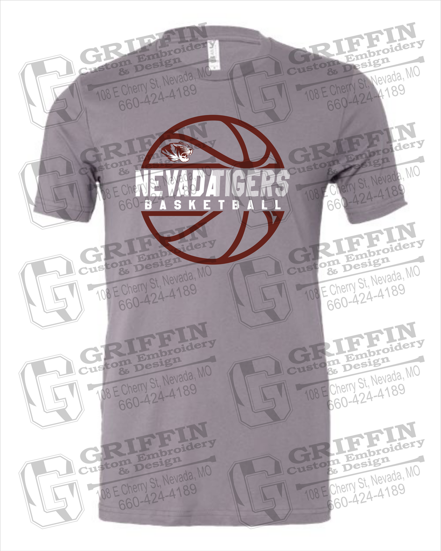 Cotton Short Sleeve T-Shirt - Basketball - Nevada Tigers 19-V