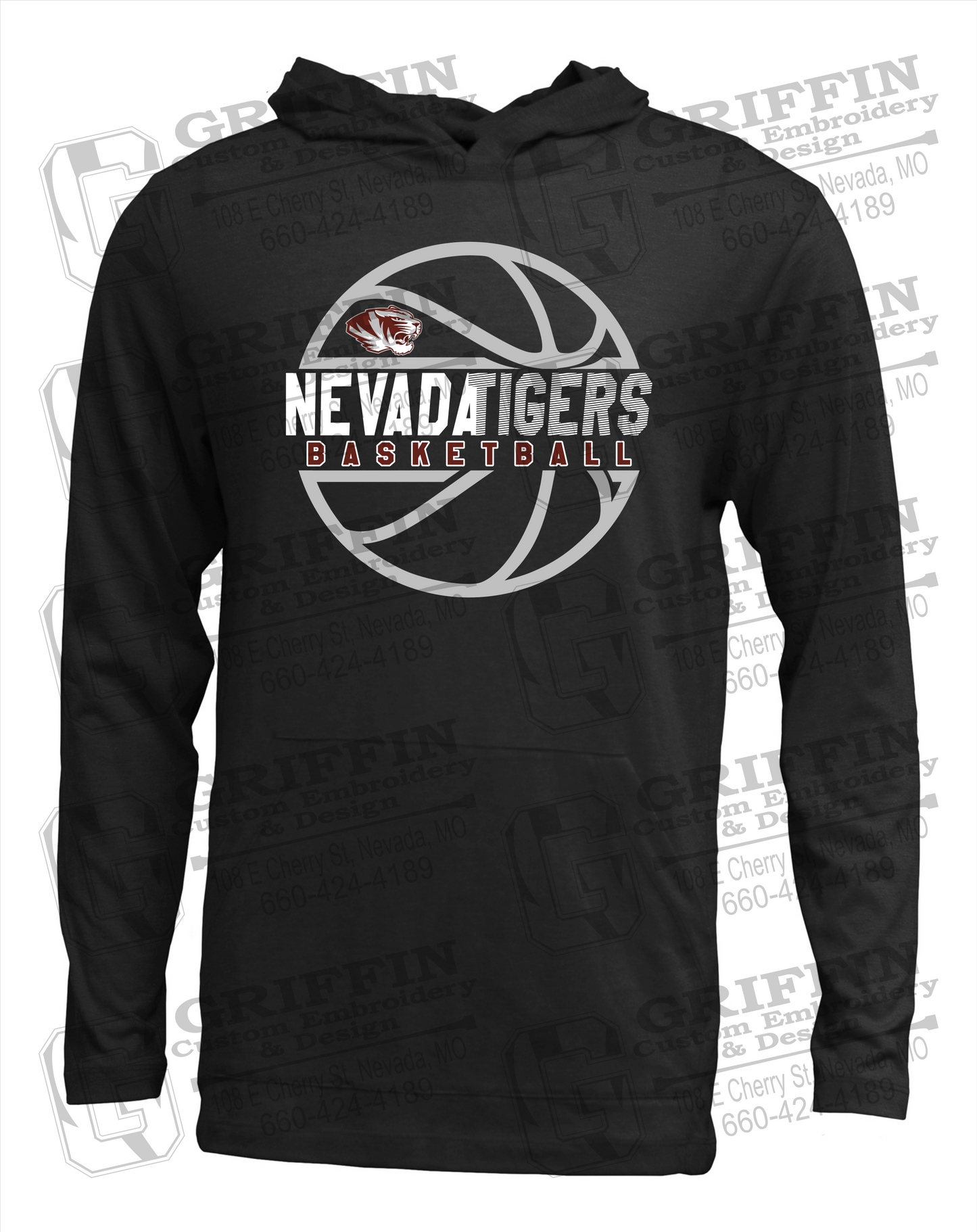 Nevada Tigers 19-V T-Shirt Hoodie - Basketball