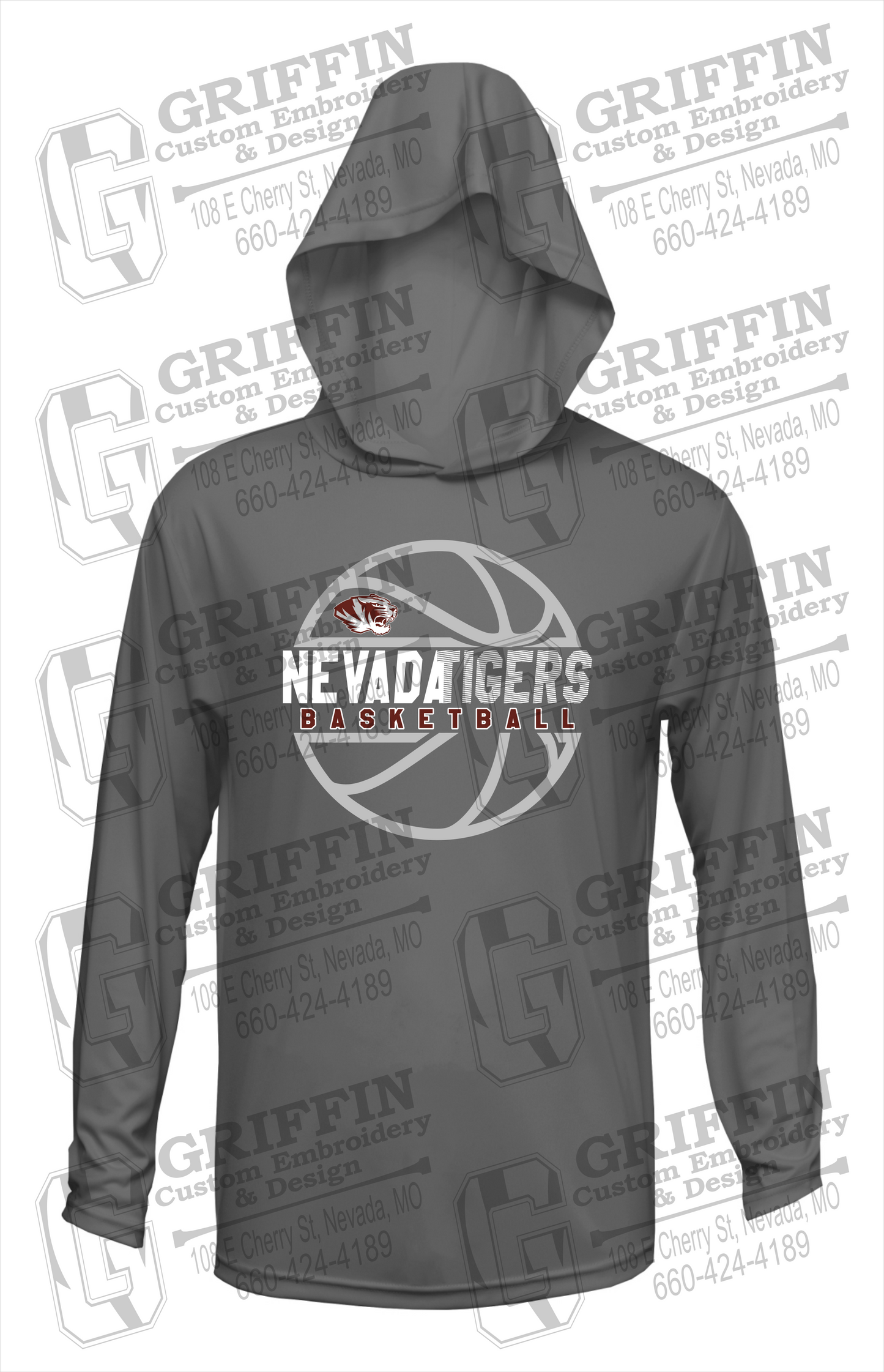 Dry-Fit T-Shirt Hoodie - Basketball - Nevada Tigers 19-V