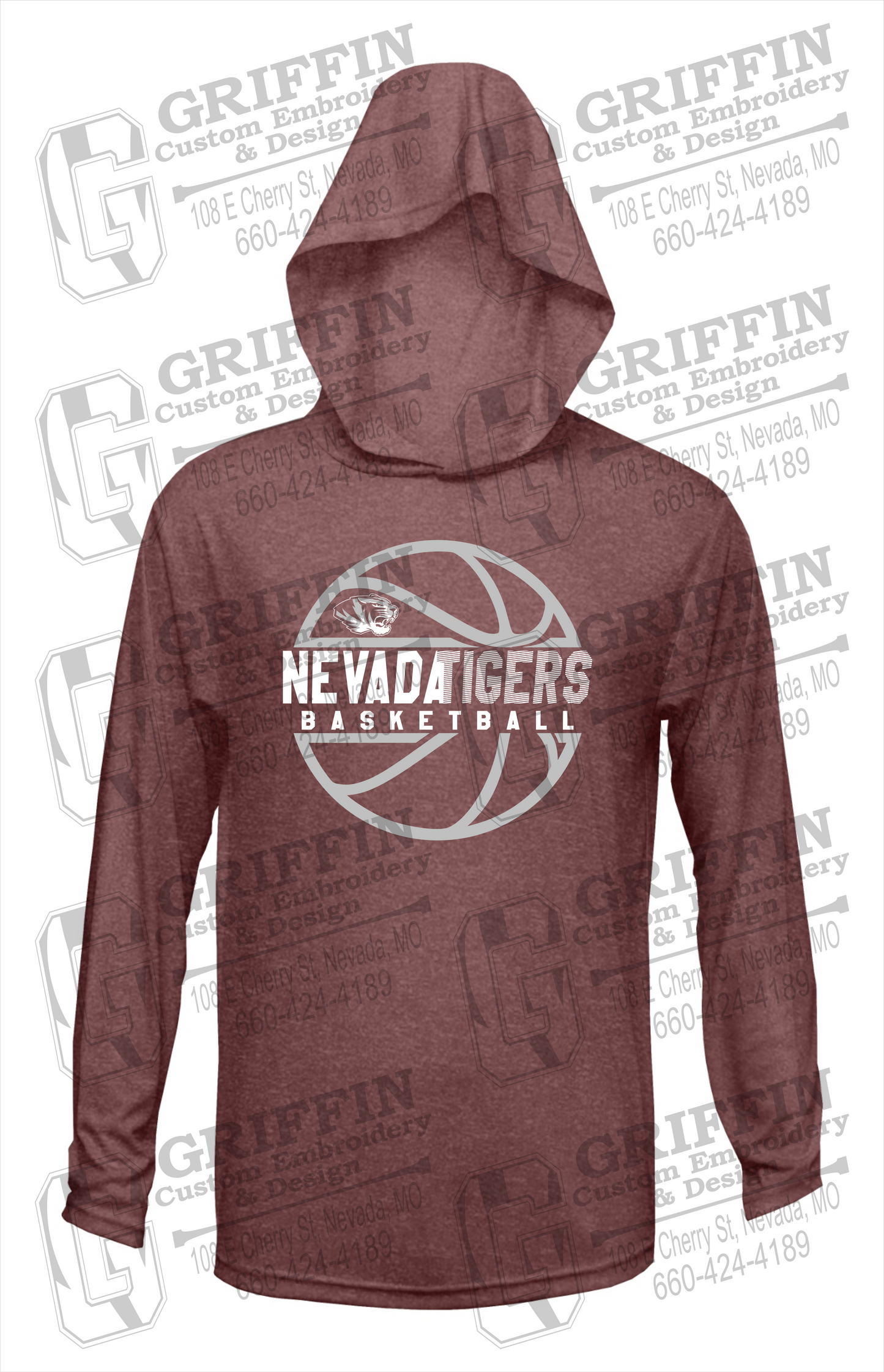 Dry-Fit T-Shirt Hoodie - Basketball - Nevada Tigers 19-V