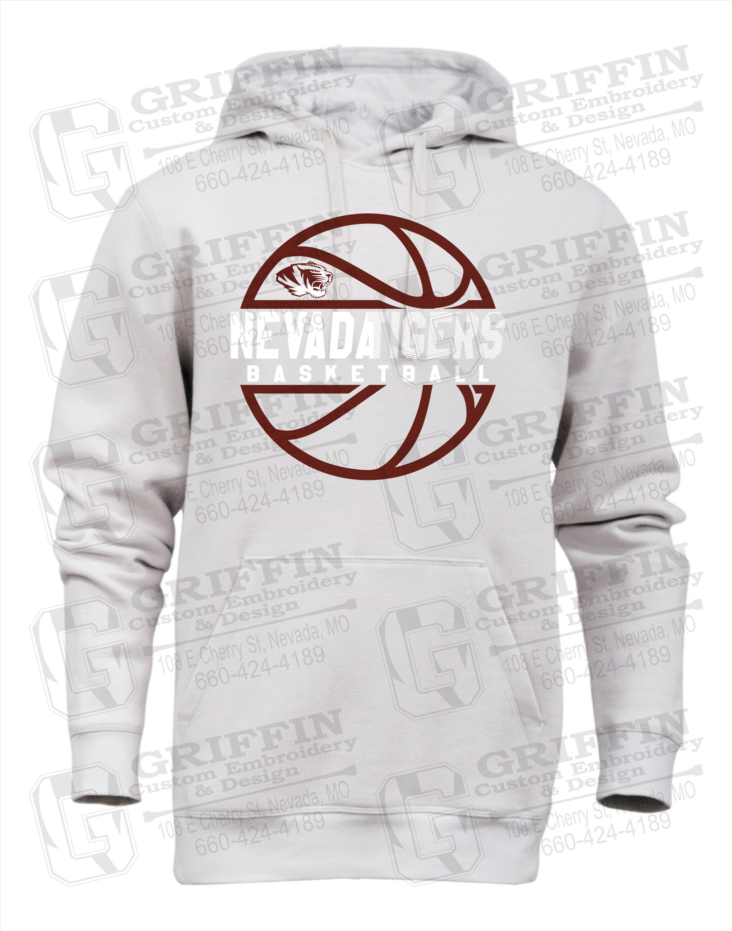 Heavyweight Fleece Hoodie - Basketball - Nevada Tigers 19-V